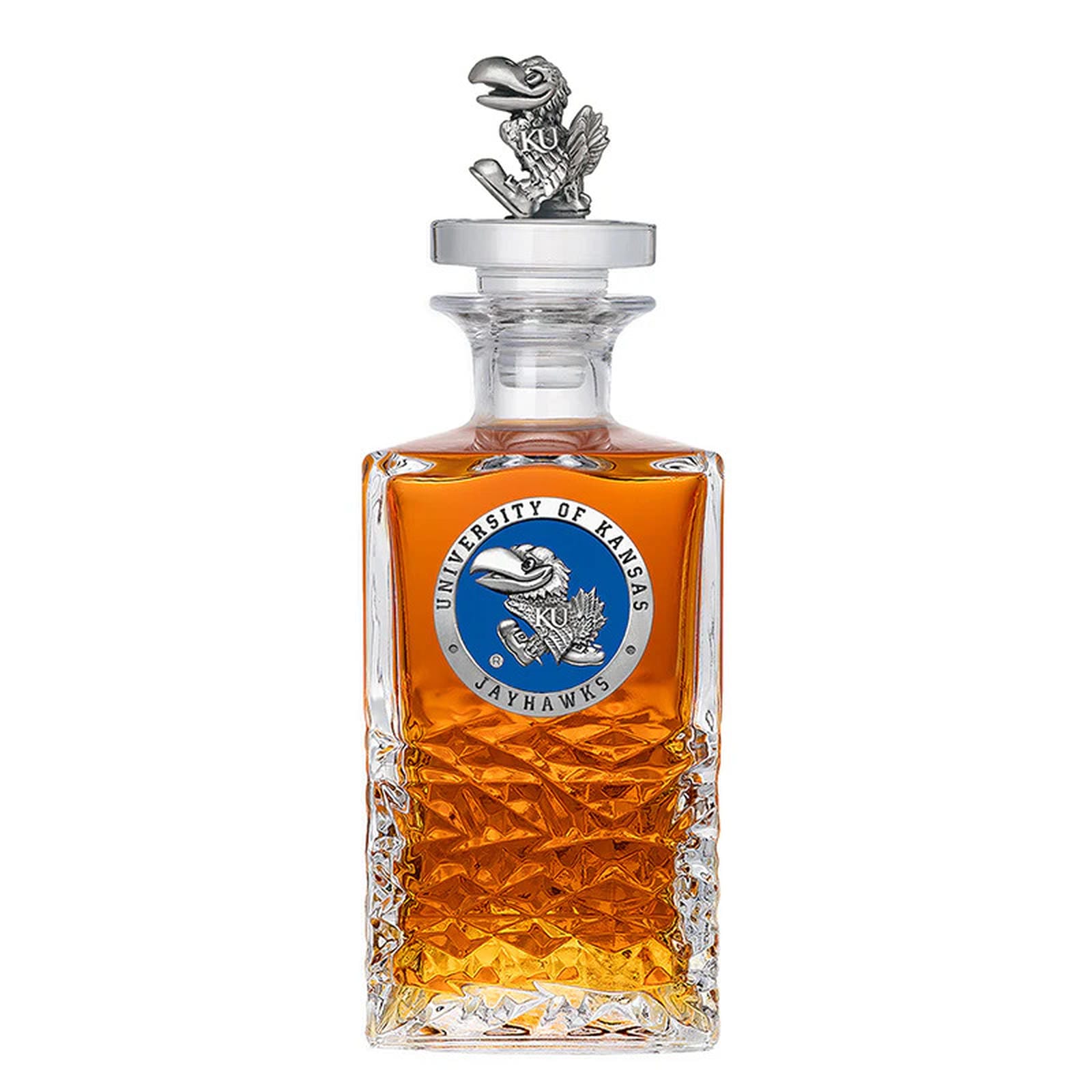 University of Kansas Heritage Decanter with 3D Top - Sports Gifts, Sports Memorabilia, Sports Collectibles, Fan Shop