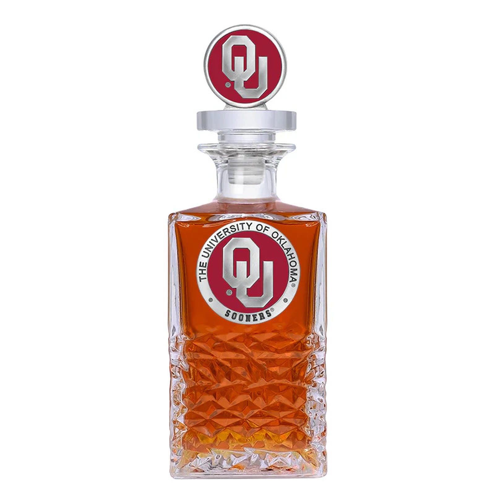 University of Oklahoma Heritage Decanter with 3D Top - Sports Gifts, Sports Memorabilia, Sports Collectibles, Fan Shop