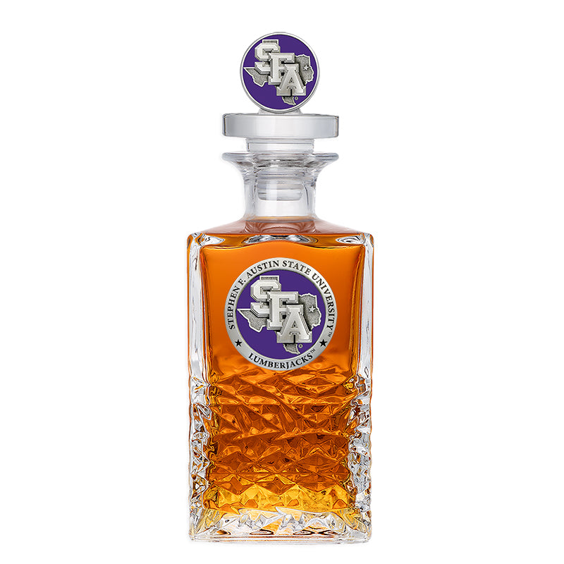 Stephen F. Austin State University Heritage Decanter with 3D Top - Sports Collectibles, Sports Memorabilia, Sports Fan Shop, Sports Gifts