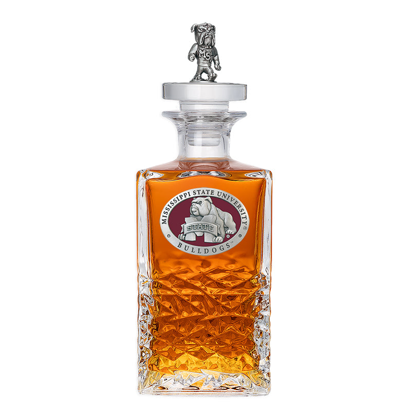 Mississippi State University Bulldogs Heritage Decanter with 3D Top - Sports Collectibles, Sports Memorabilia, Sports Fan Shop, Sports Gifts