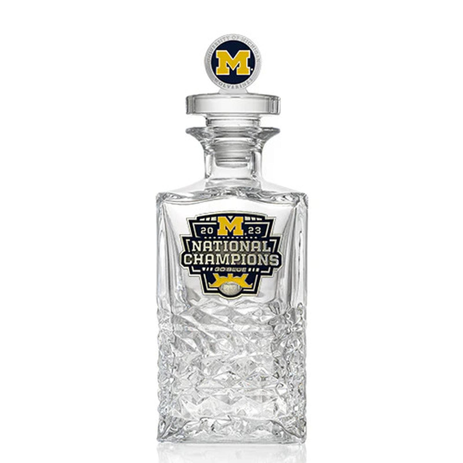2023 Michigan Football Championship Heritage Decanter with 3D Top - Sports Gifts, Sports Memorabilia, Sports Collectibles, Fan Shop