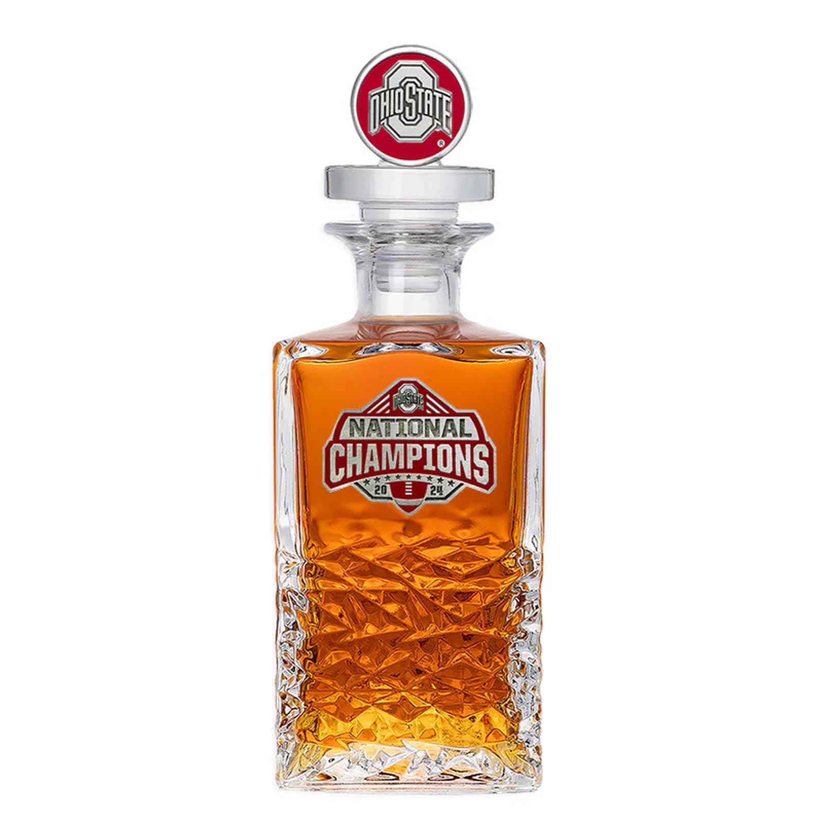 2024-25 Ohio State Football Championship Heritage Decanter with 3D Top - Sports Gifts, Sports Memorabilia, Sports Collectibles, Fan Shop