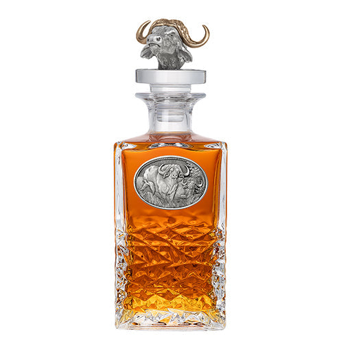 Cape Buffalo Heritage Decanter with 3D Top - Sports Collectibles, Sports Memorabilia, Sports Fan Shop, Sports Gifts