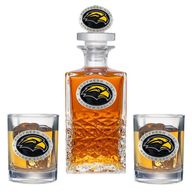 University of Southern Mississippi Heritage Decanter with 3D Top
