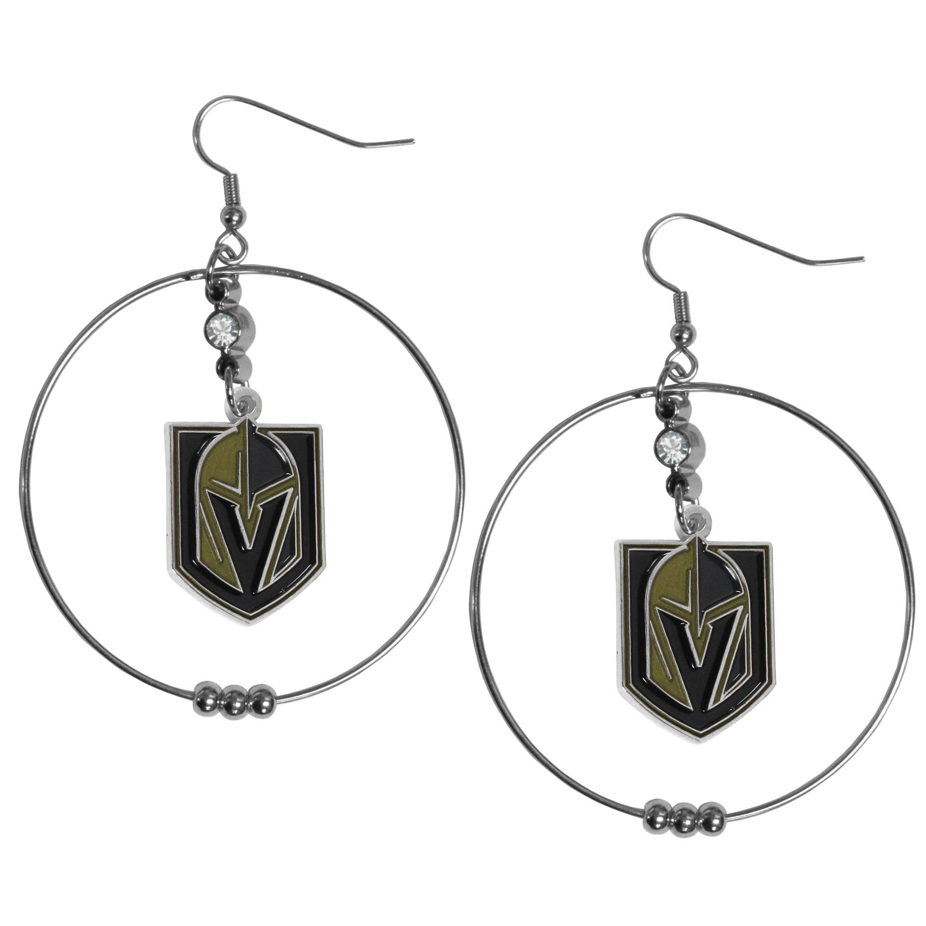 Las Vegas Golden Knights 2 Inch Hoop Earrings