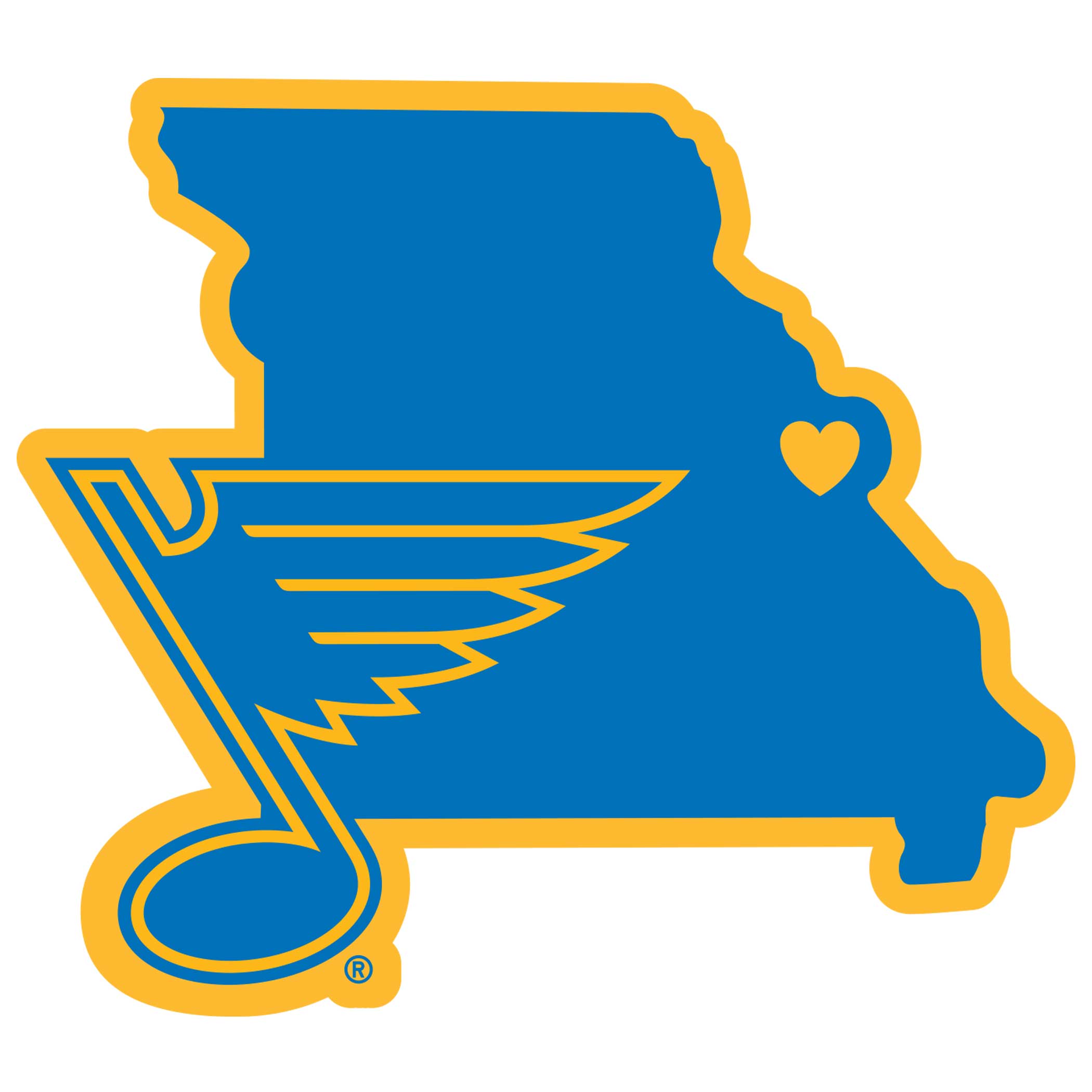 St. Louis Blues Home State Decal