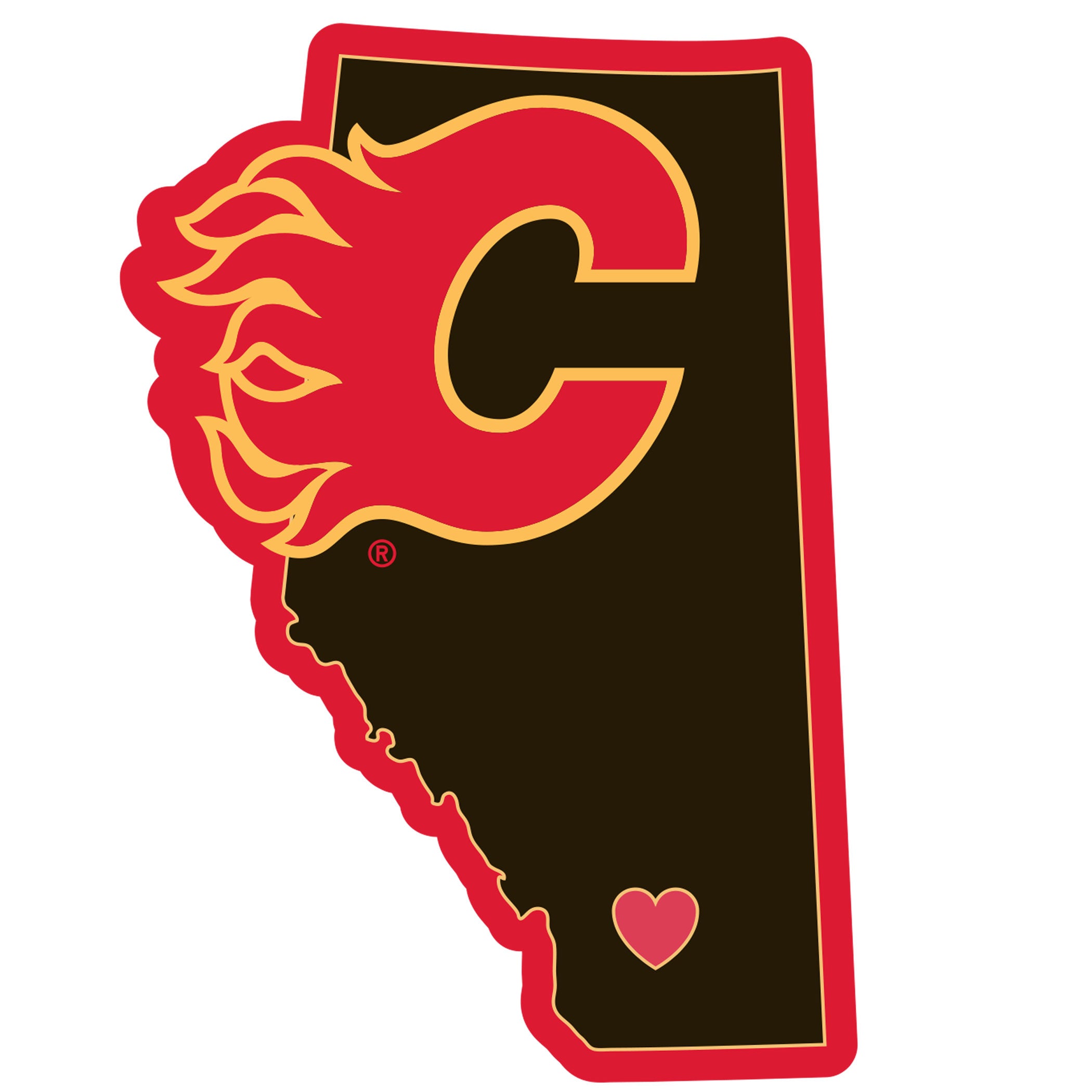Calgary Flames Home State Decal