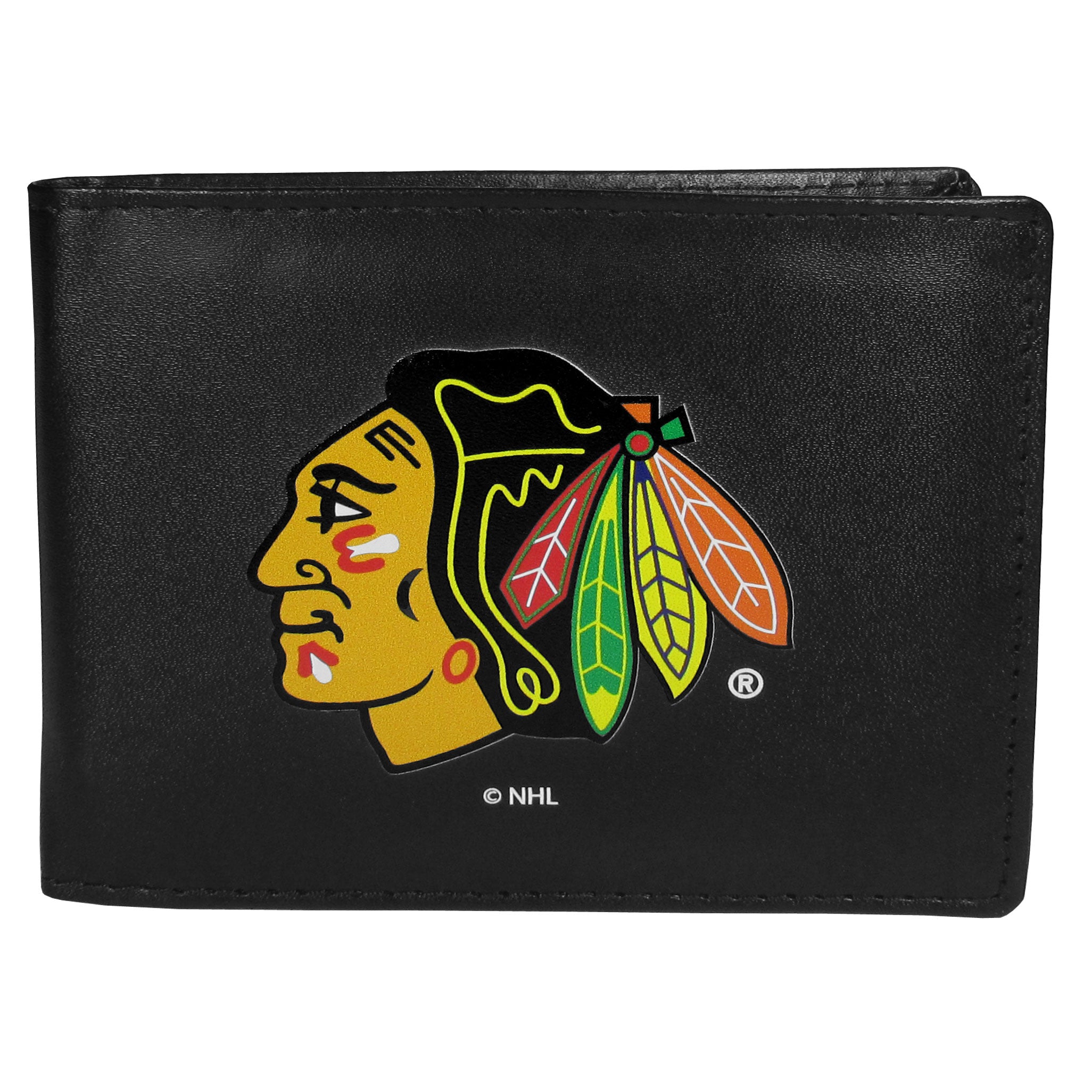 Chicago Blackhawks Leather Bi-fold Wallet, Large Logo