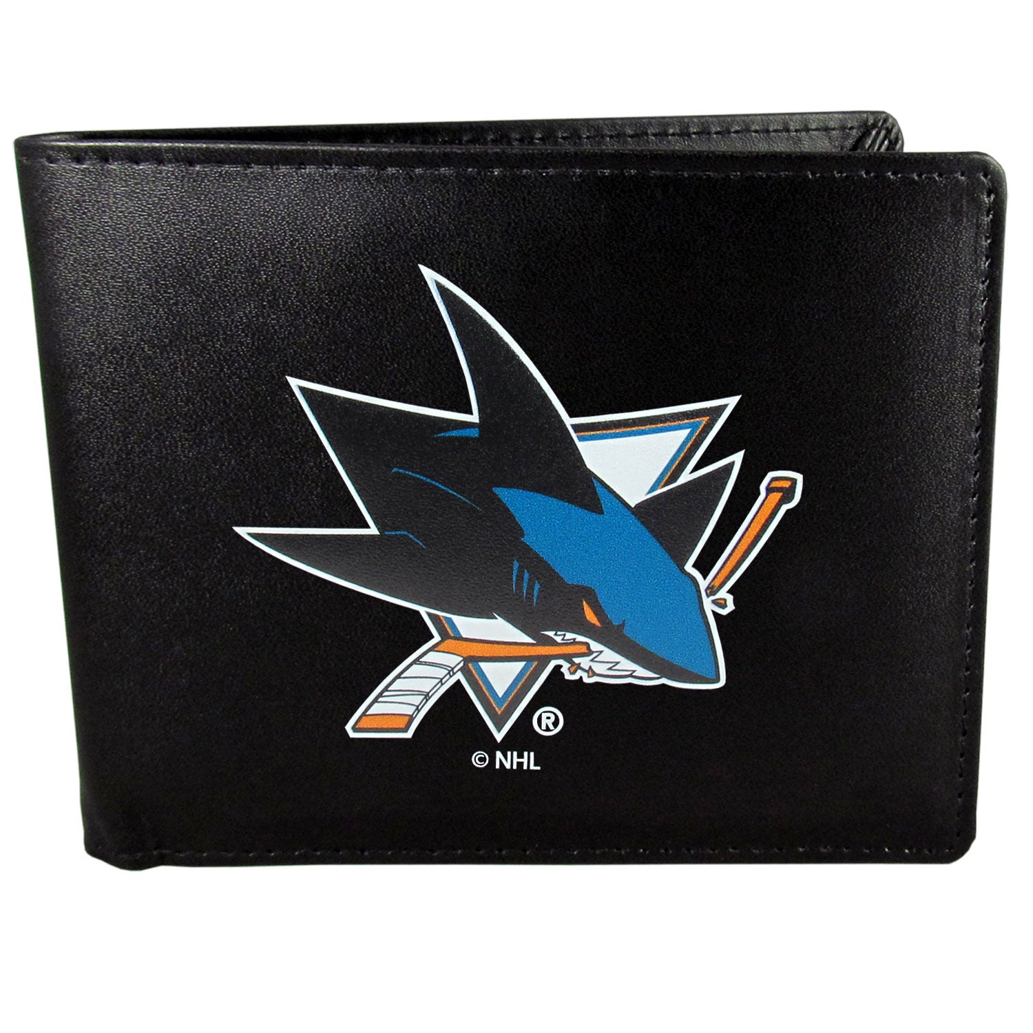 San Jose Sharks Leather Bi-fold Wallet, Large Logo