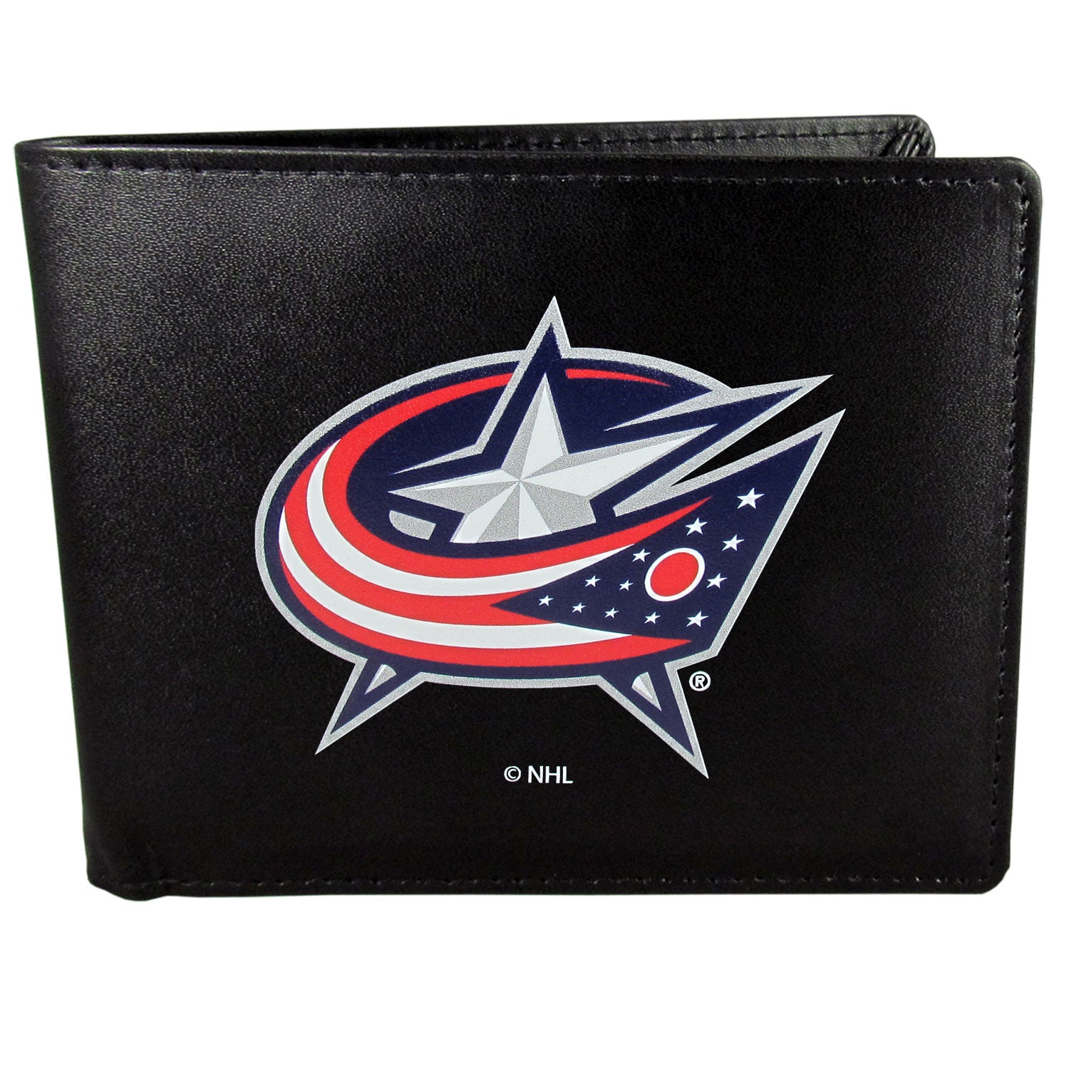 Columbus Blue Jackets Leather Bi-fold Wallet, Large Logo