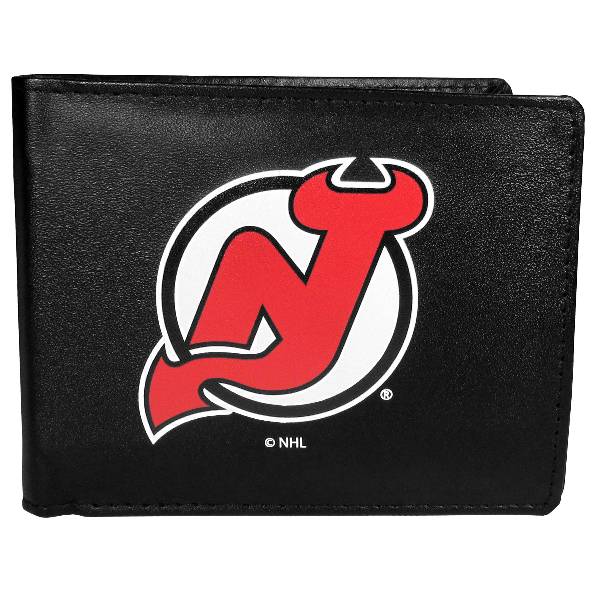 New Jersey Devils Leather Bi-fold Wallet, Large Logo