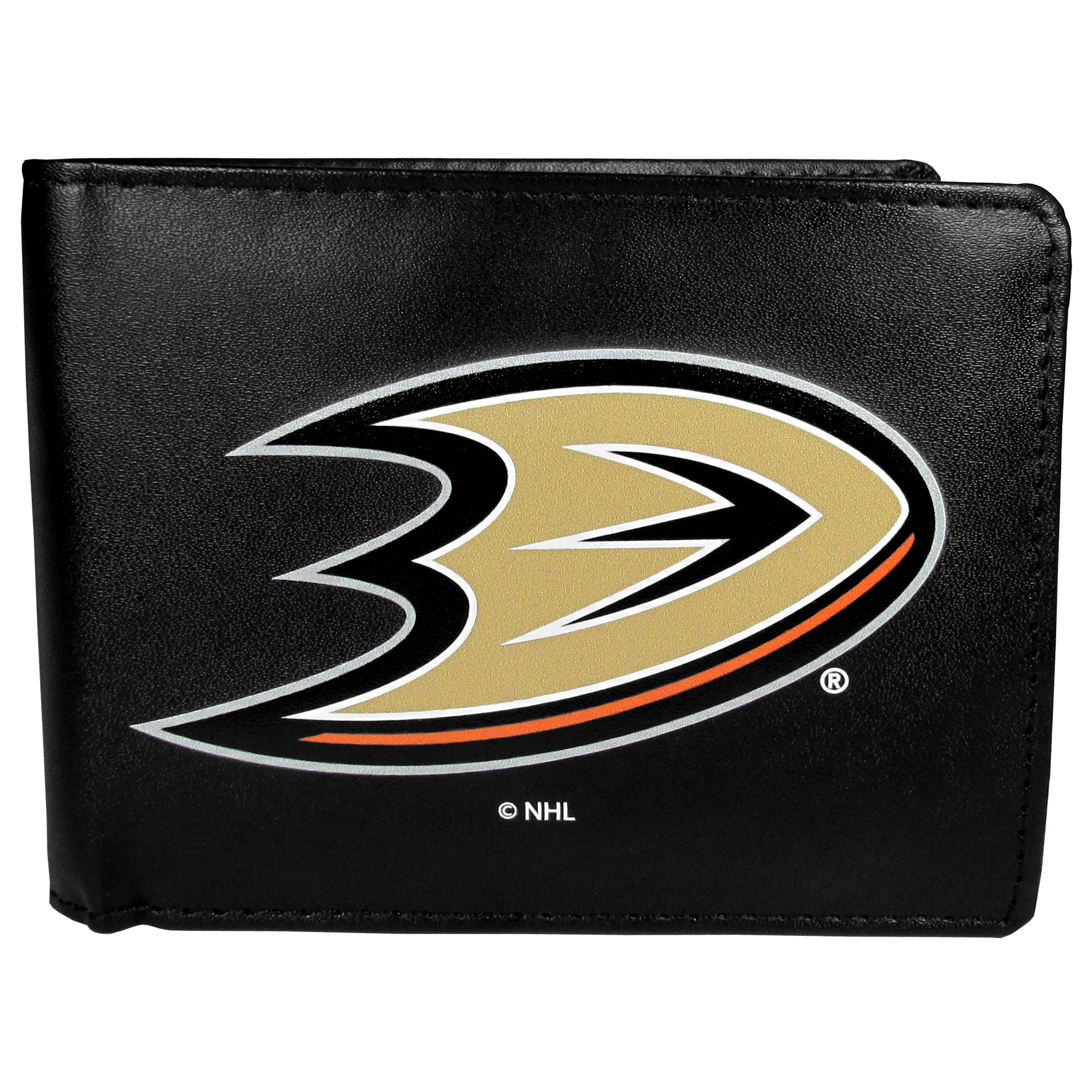 Anaheim Ducks Leather Bi-fold Wallet, Large Logo