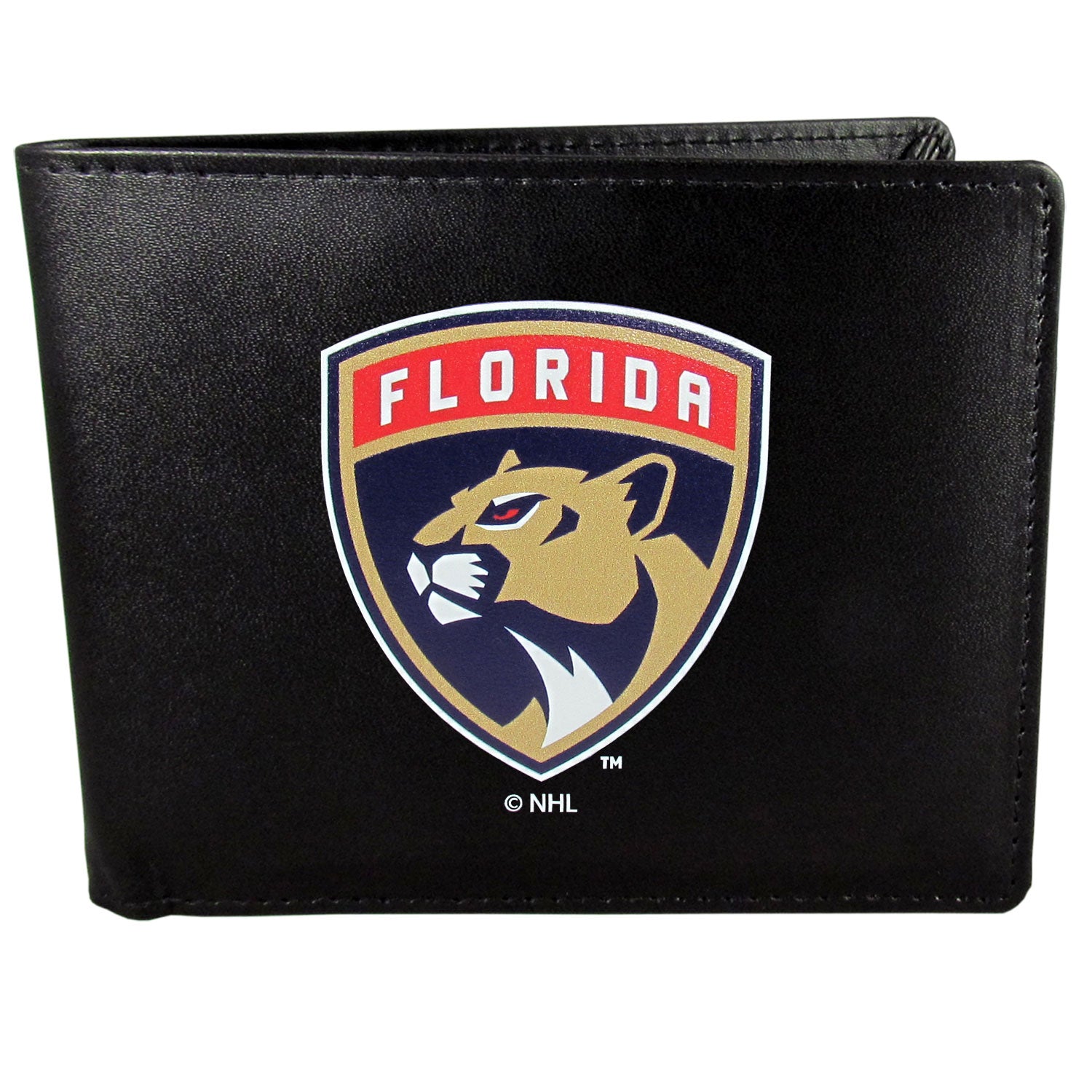 Florida Panthers Leather Bi-fold Wallet, Large Logo