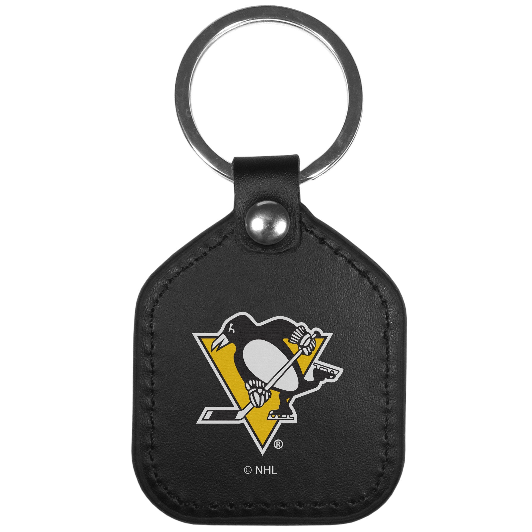 Pittsburgh Penguins Leather Square Key Chains