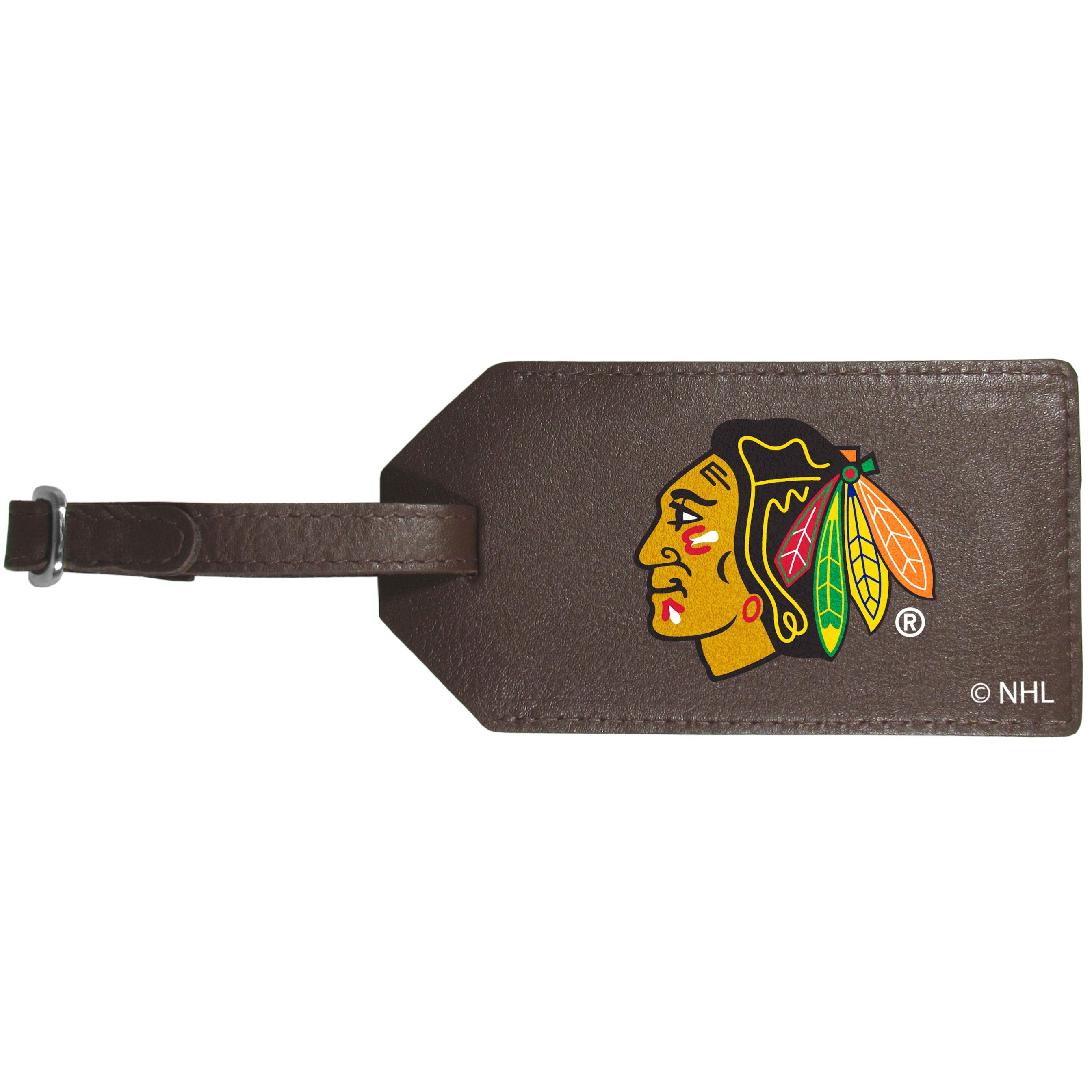 Chicago Blackhawks Leather Luggage Strap