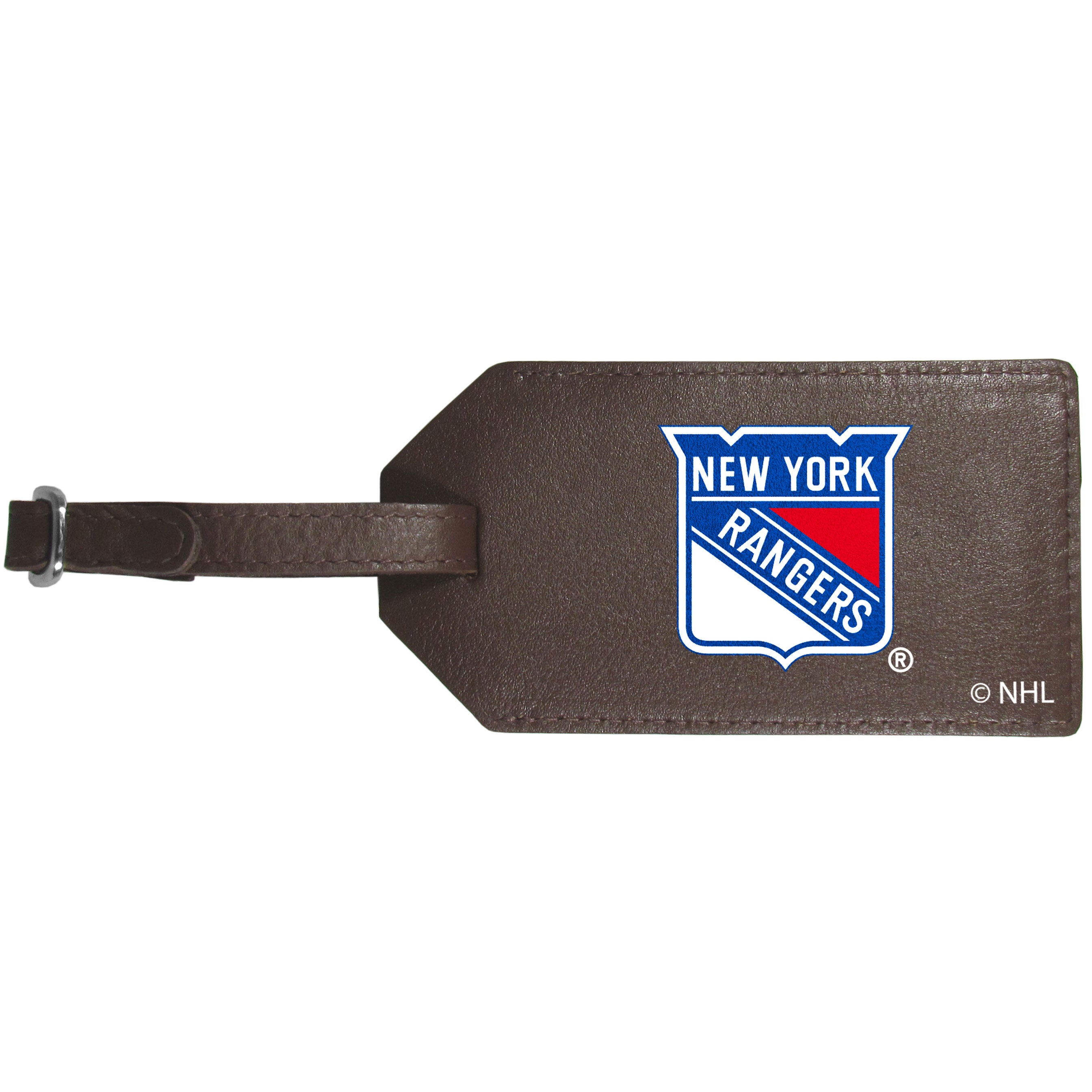 New York Rangers Leather Luggage Strap