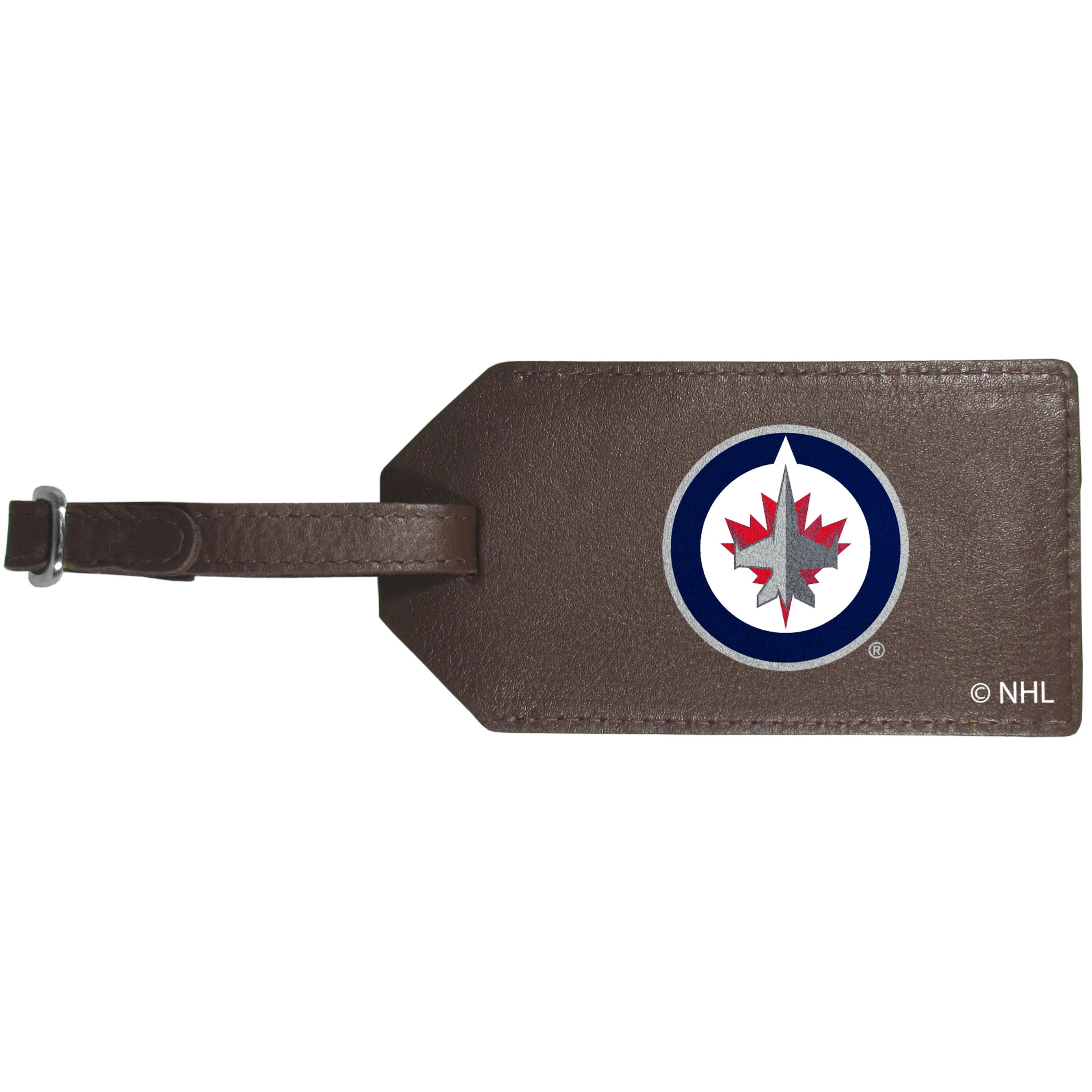 Winnipeg Jets Leather Luggage Strap