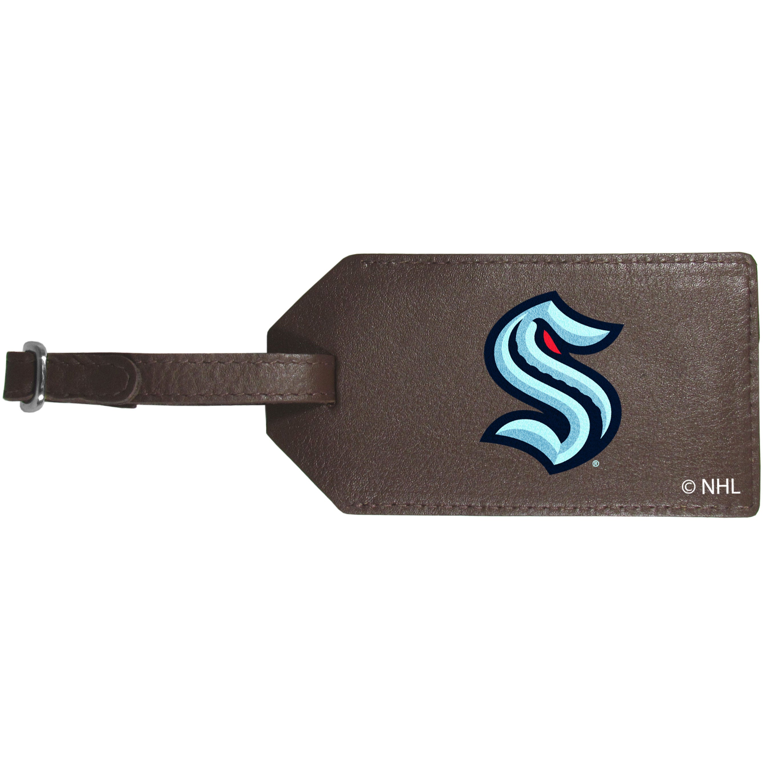 Seattle Kraken Leather Luggage Strap
