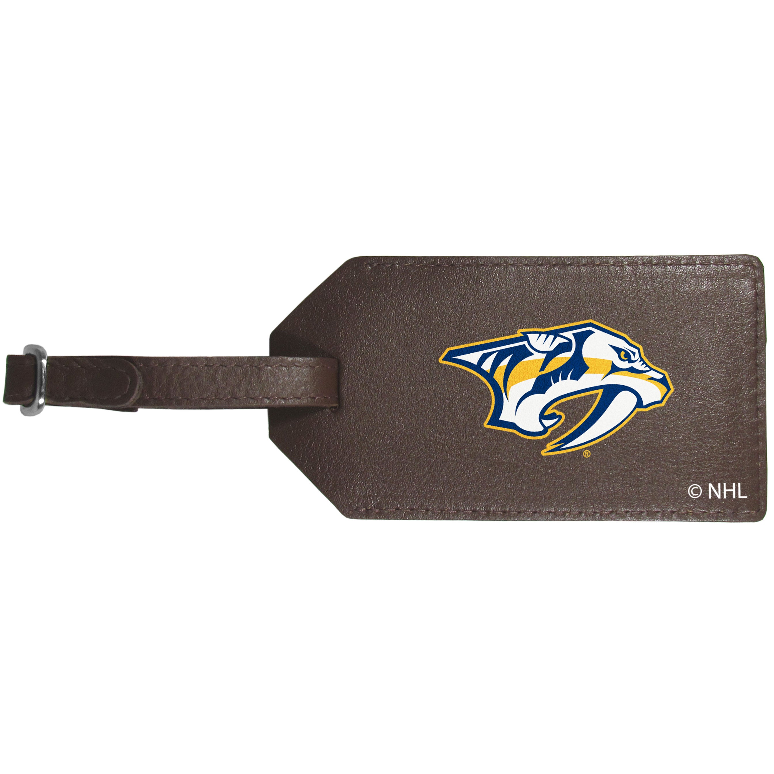 Nashville Predators Leather Luggage Strap