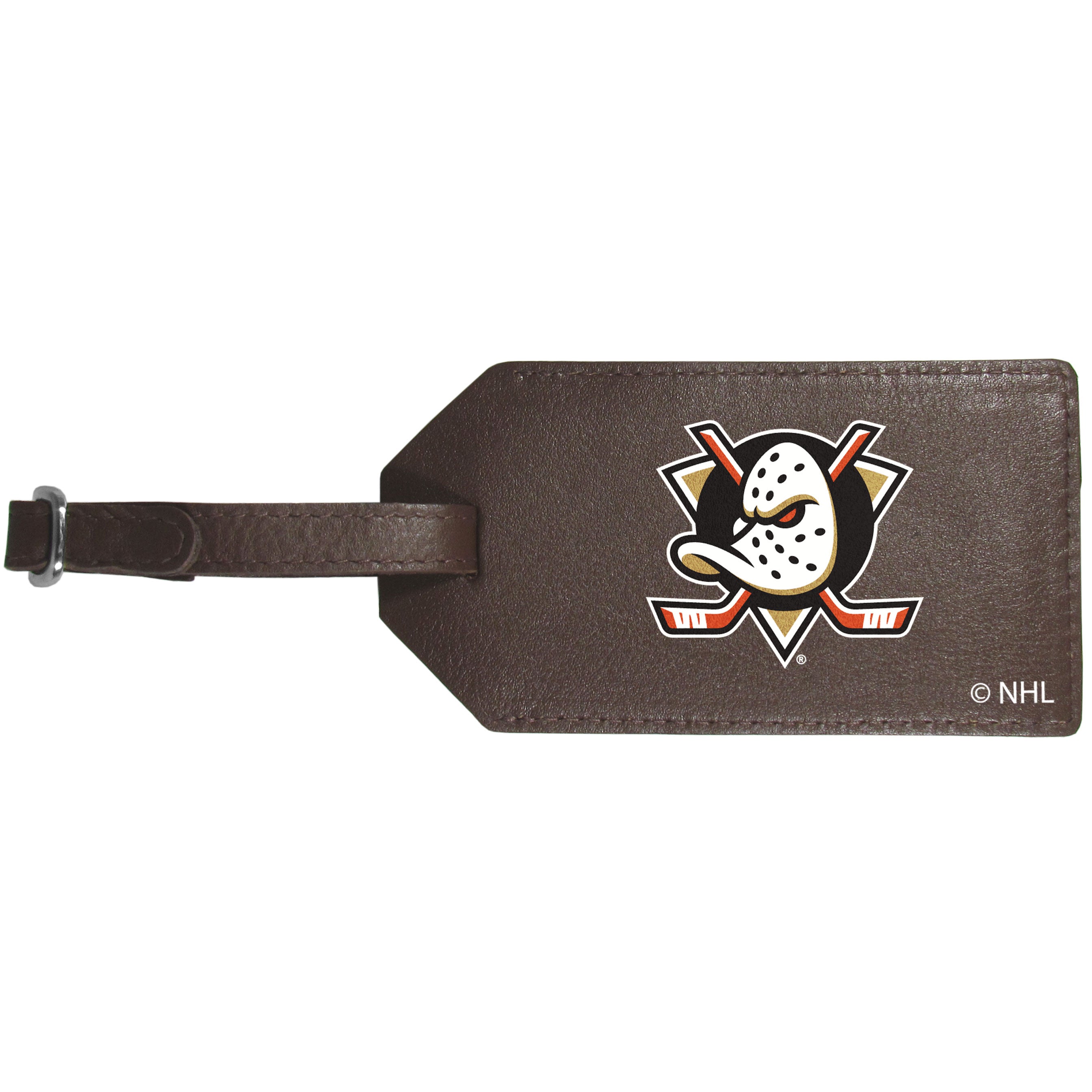 Anaheim Ducks Leather Luggage Strap