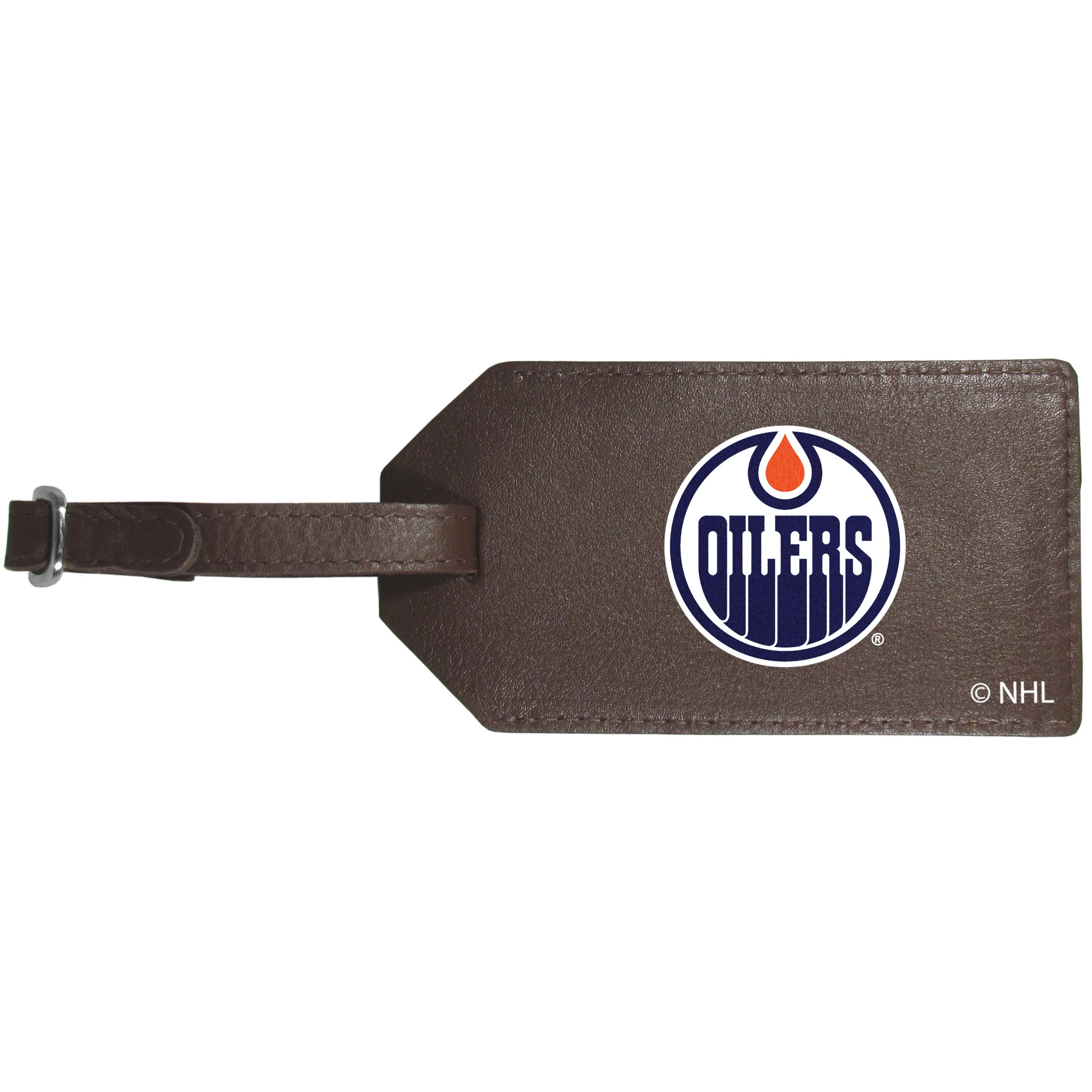 Edmonton Oilers Leather Luggage Strap