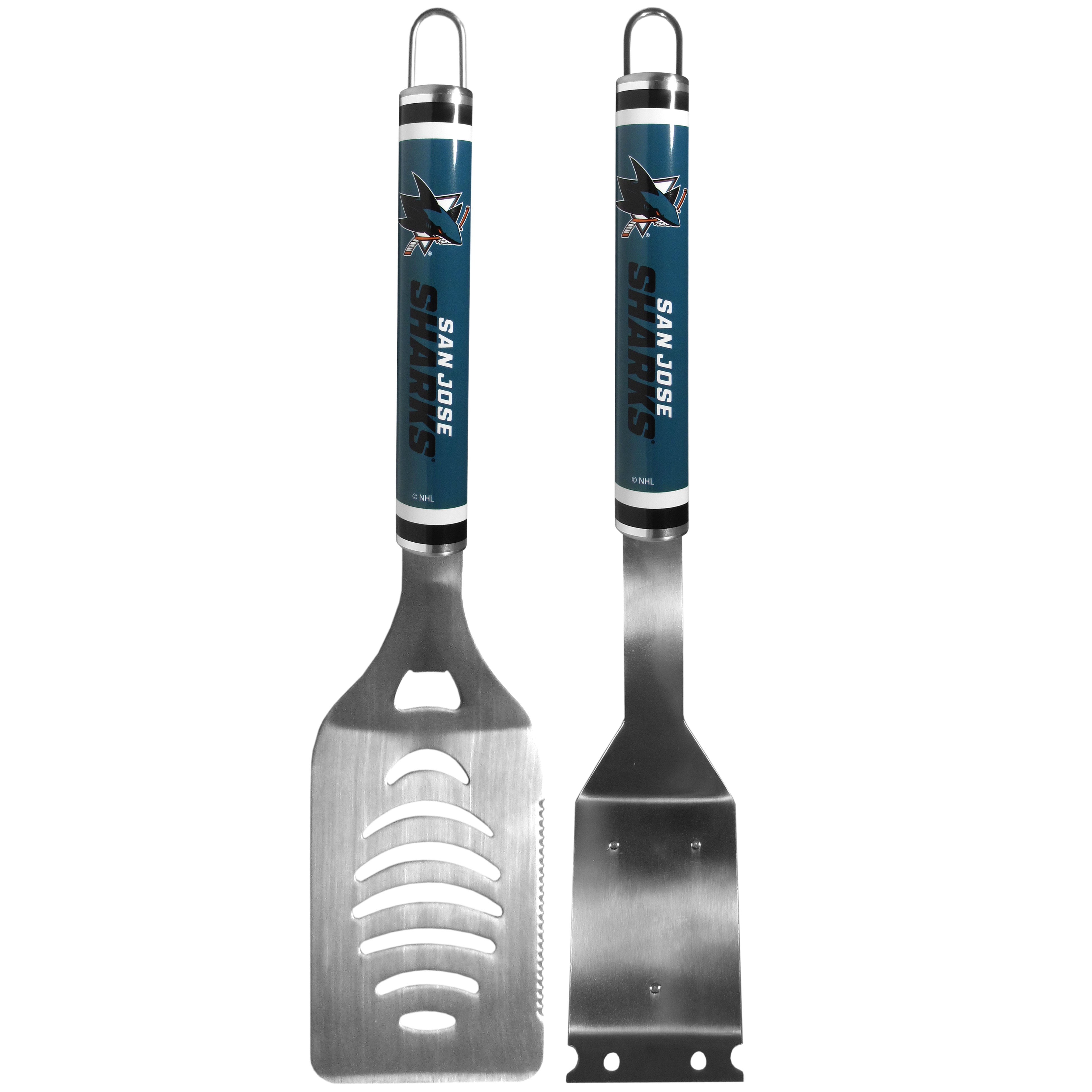 San Jose Sharks Logo Grill Brush/Scraper and Spatula