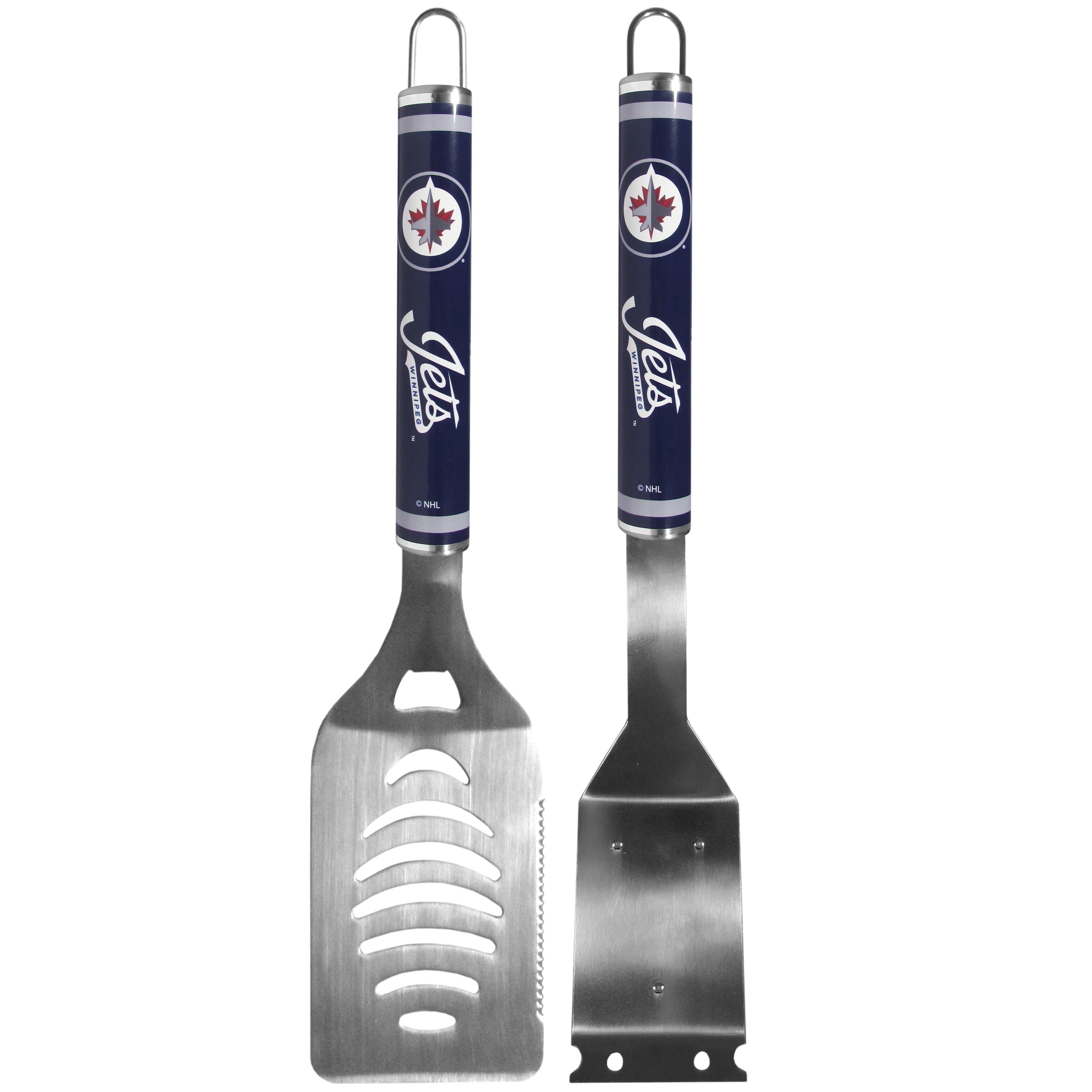 Winnipeg Jets Logo Grill Brush/Scraper and Spatula