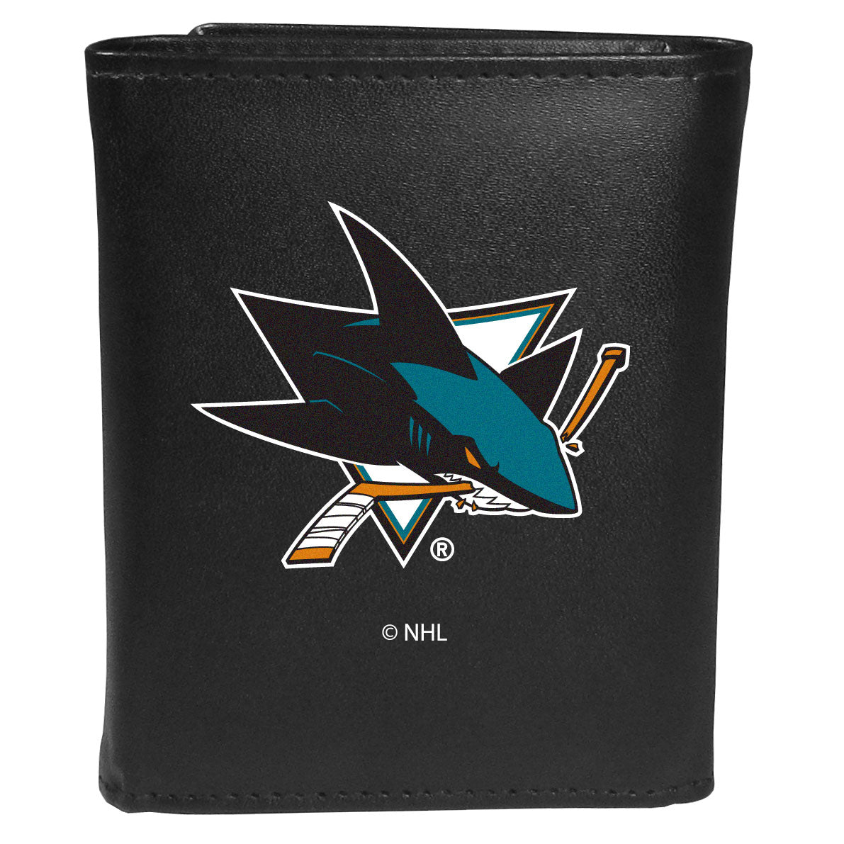 San Jose Sharks Leather Tri-fold Wallet, Large Logo