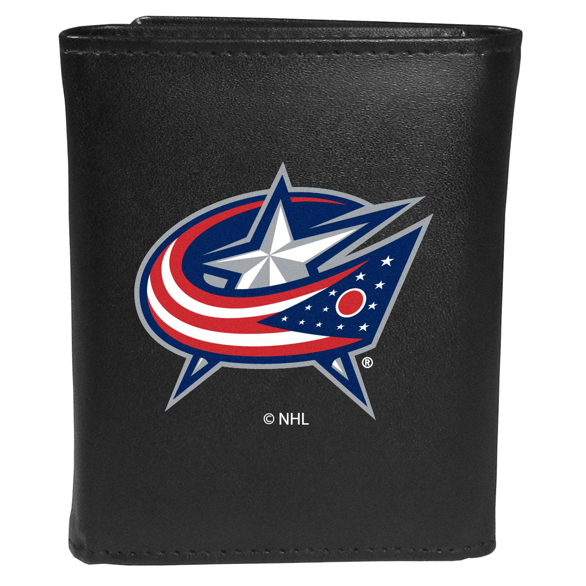 Columbus Blue Jackets Leather Tri-fold Wallet, Large Logo