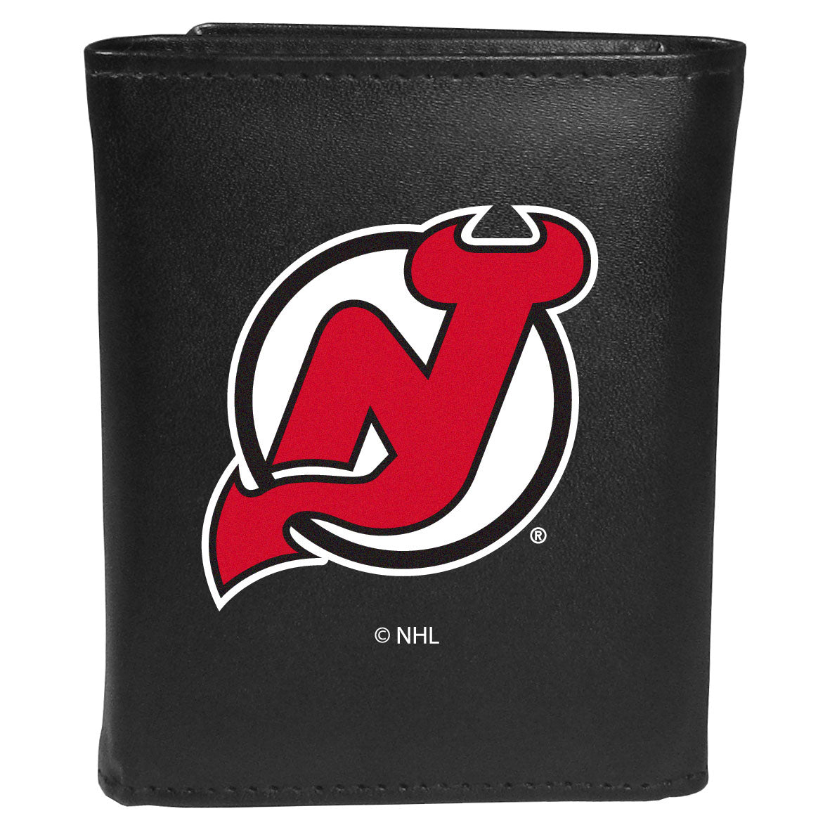 New Jersey Devils Leather Tri-fold Wallet, Large Logo