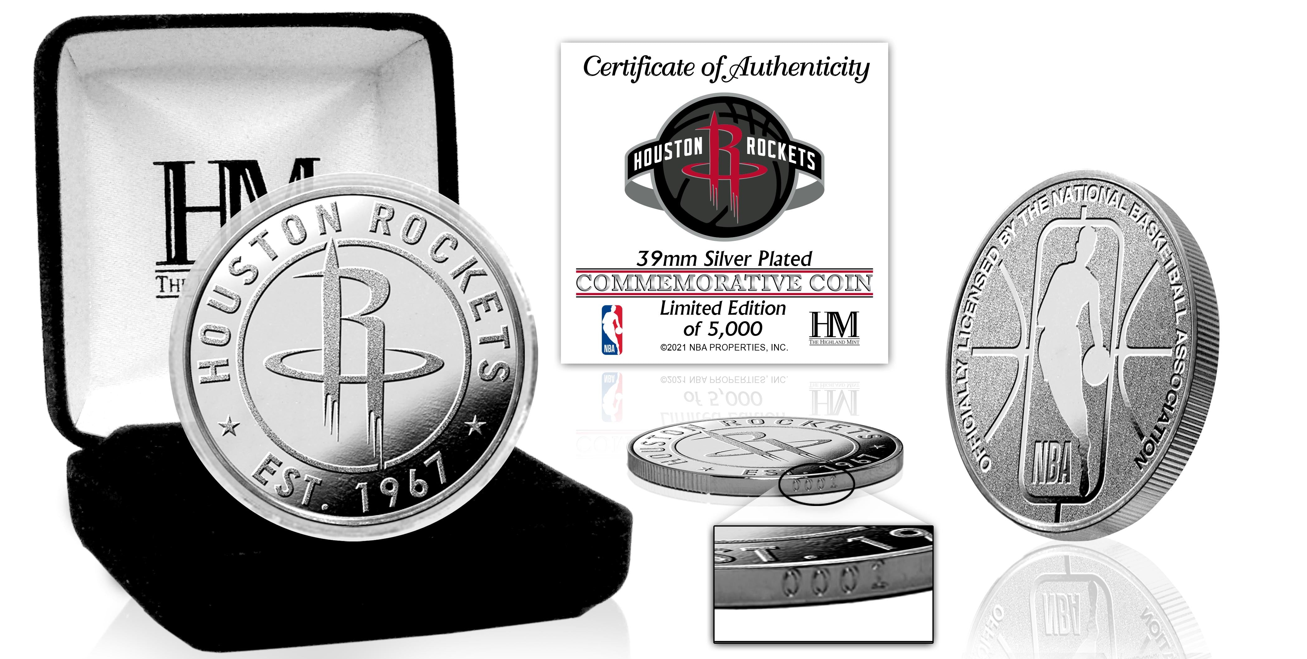 Houston Rockets Silver Mint Coin - Sports Collectibles, Sports Memorabilia, Sports Fan Shop, Sports Gifts