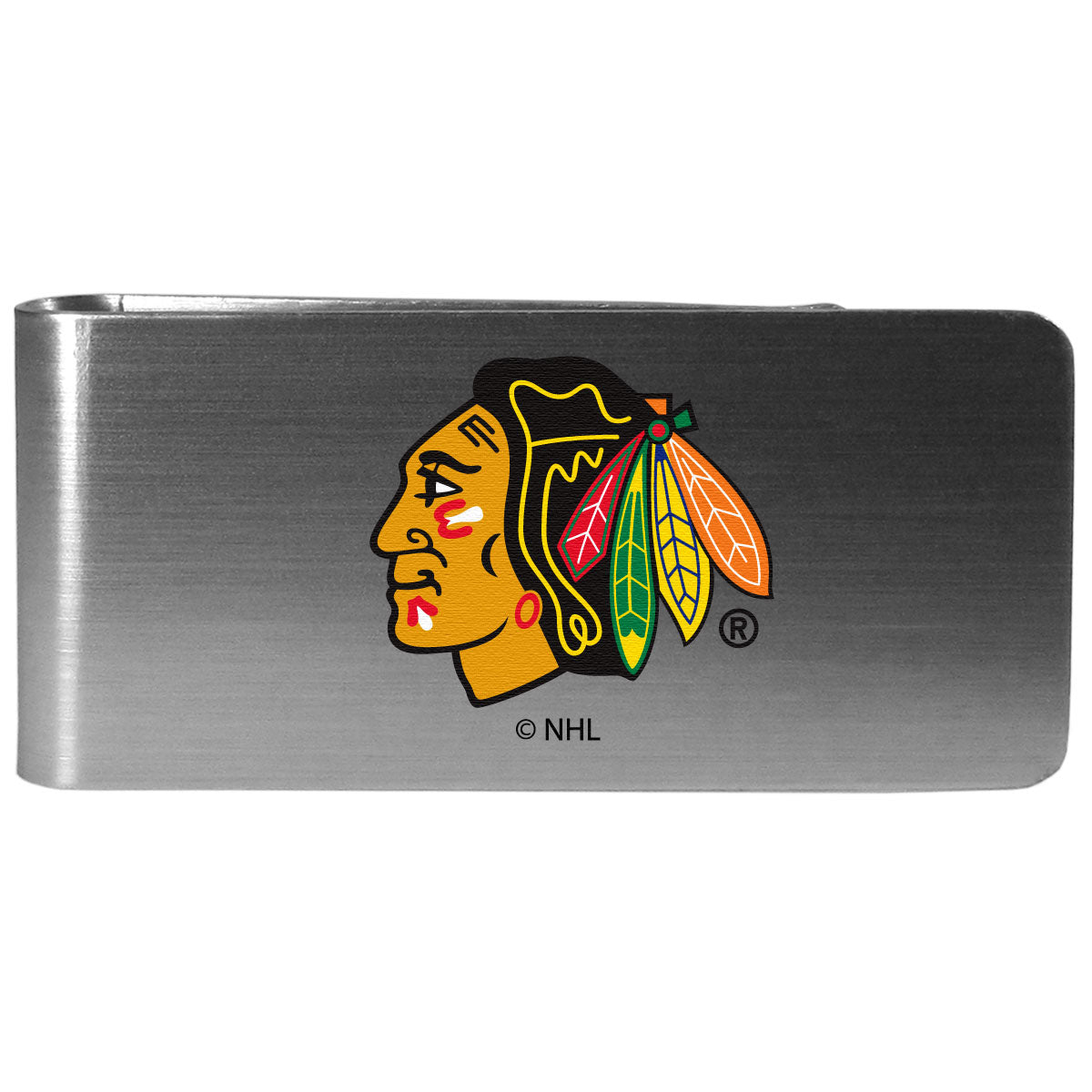 Chicago Blackhawks Steel Money Clip, Logo