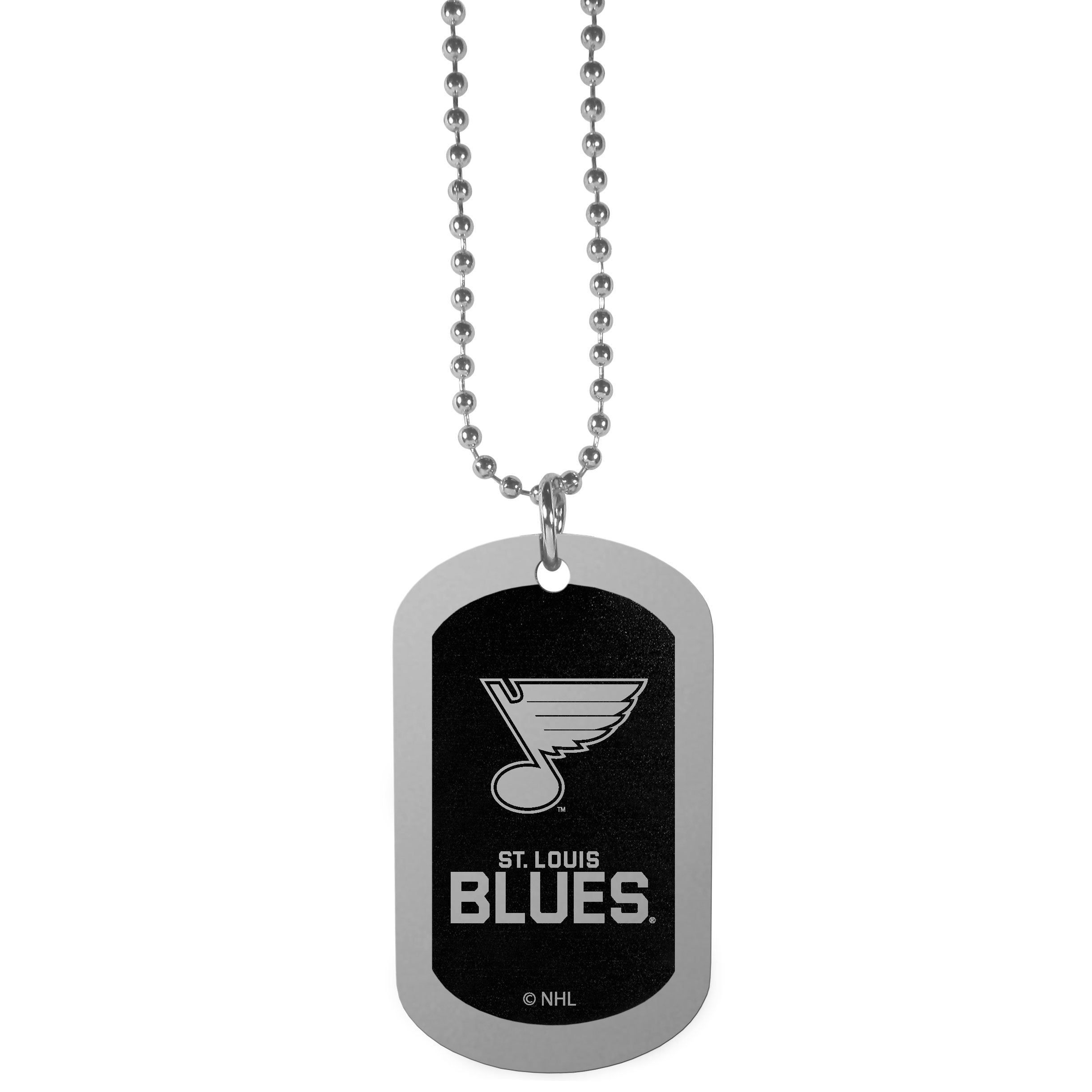 St. Louis Blues Chrome Tag Necklace