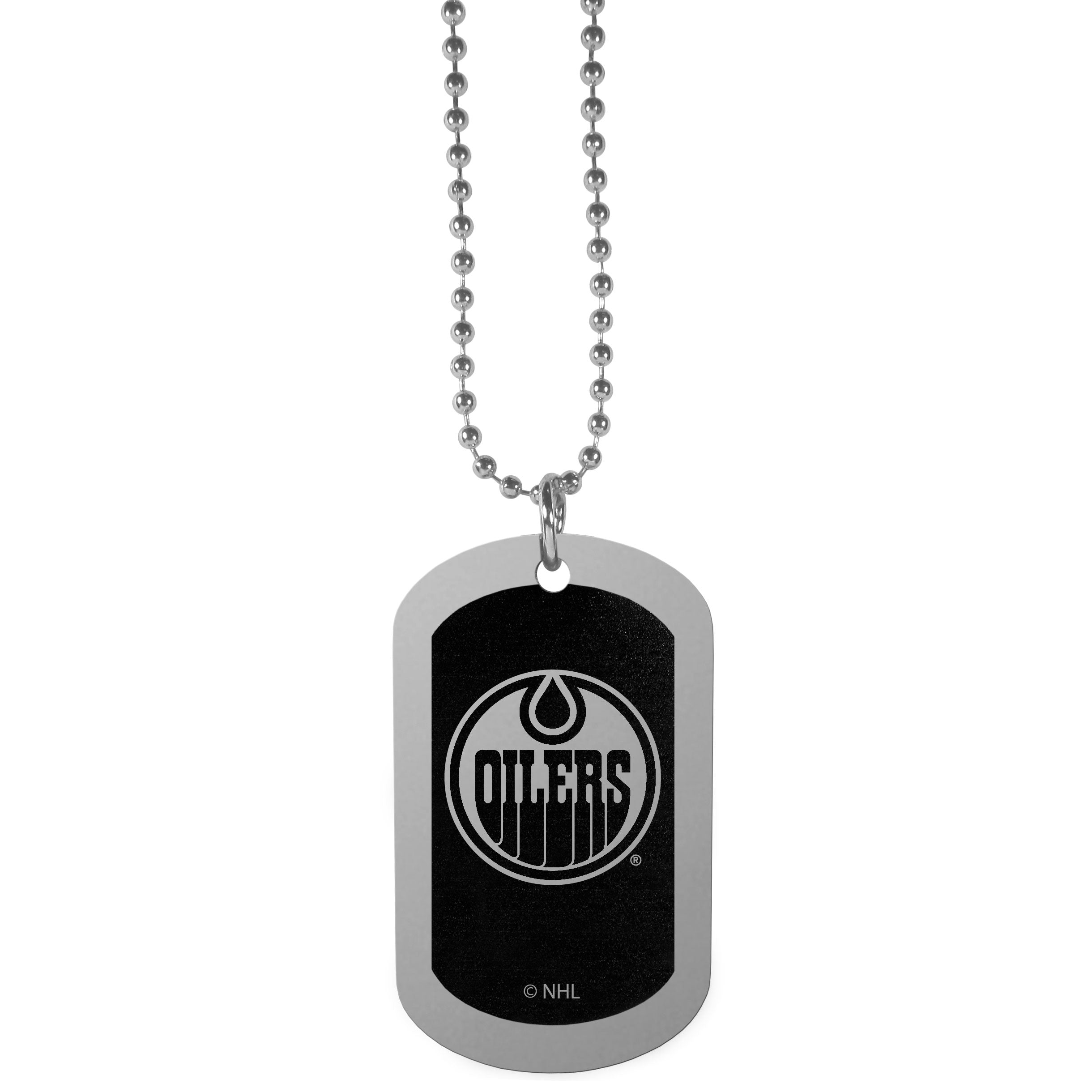 Edmonton Oilers Chrome Tag Necklace