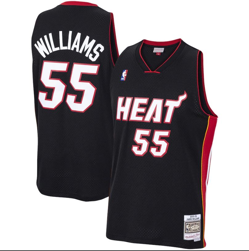 Jason Williams Miami Heat Mitchell & Ness Black Hardwood Classics 2005-06 Swingman Jersey - Sports Collectibles, Sports Memorabilia, Sports Fan Shop, Sports Gifts