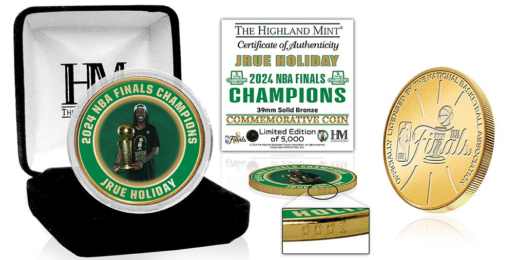 Jrue Holiday 2024 NBA Finals Champs Bronze Color Coin - Sports Collectibles, Sports Memorabilia, Sports Fan Shop, Sports Gifts