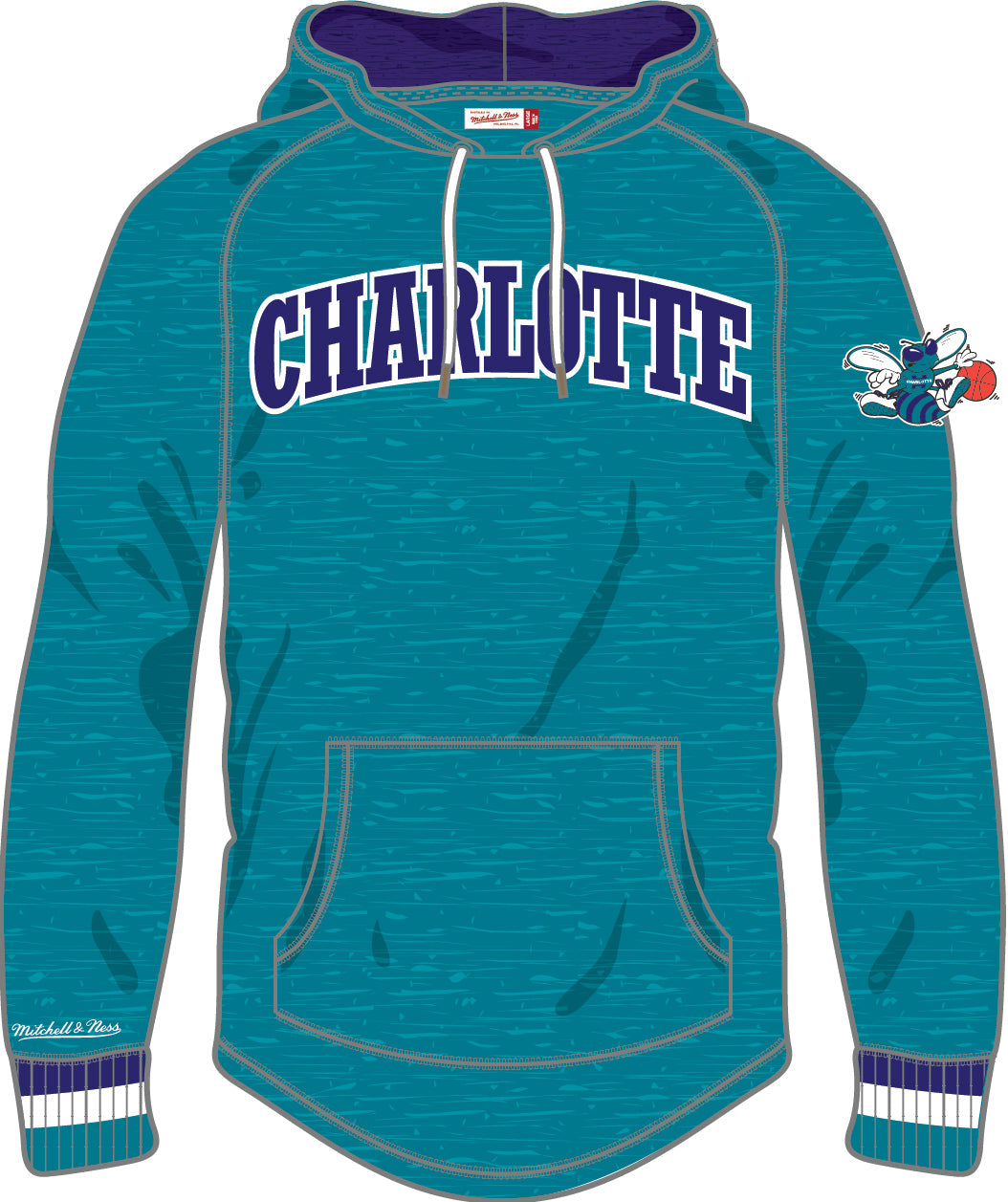Charlotte Hornets Mitchell & Ness Legendary Slub Long-Sleeve Hoodie - Sports Collectibles, Sports Memorabilia, Sports Fan Shop, Sports Gifts