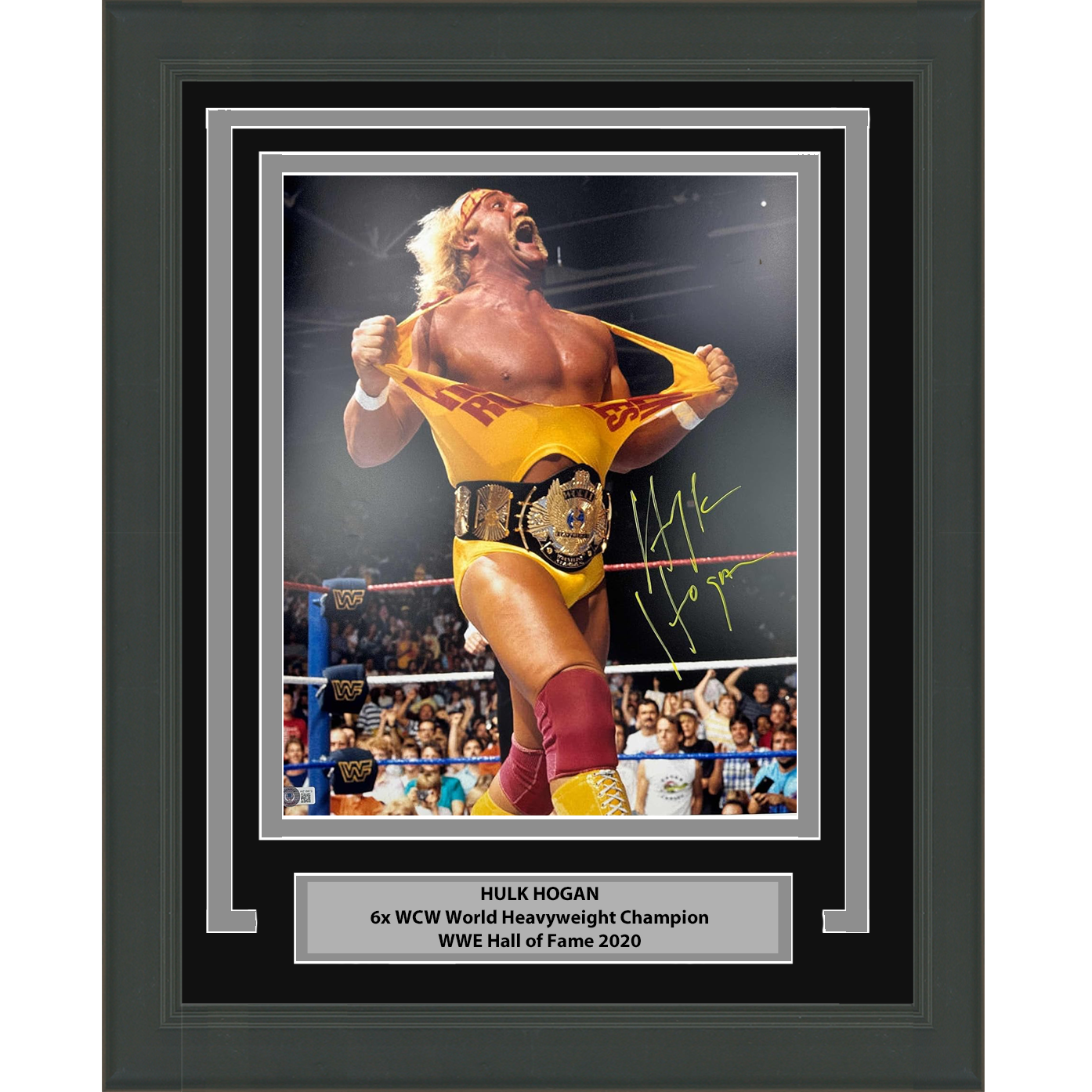 Framed Autographed/Signed Hulk Hogan 16x20 WWE WWF Hulkamania Wrestling Photo Beckett BAS COA #10