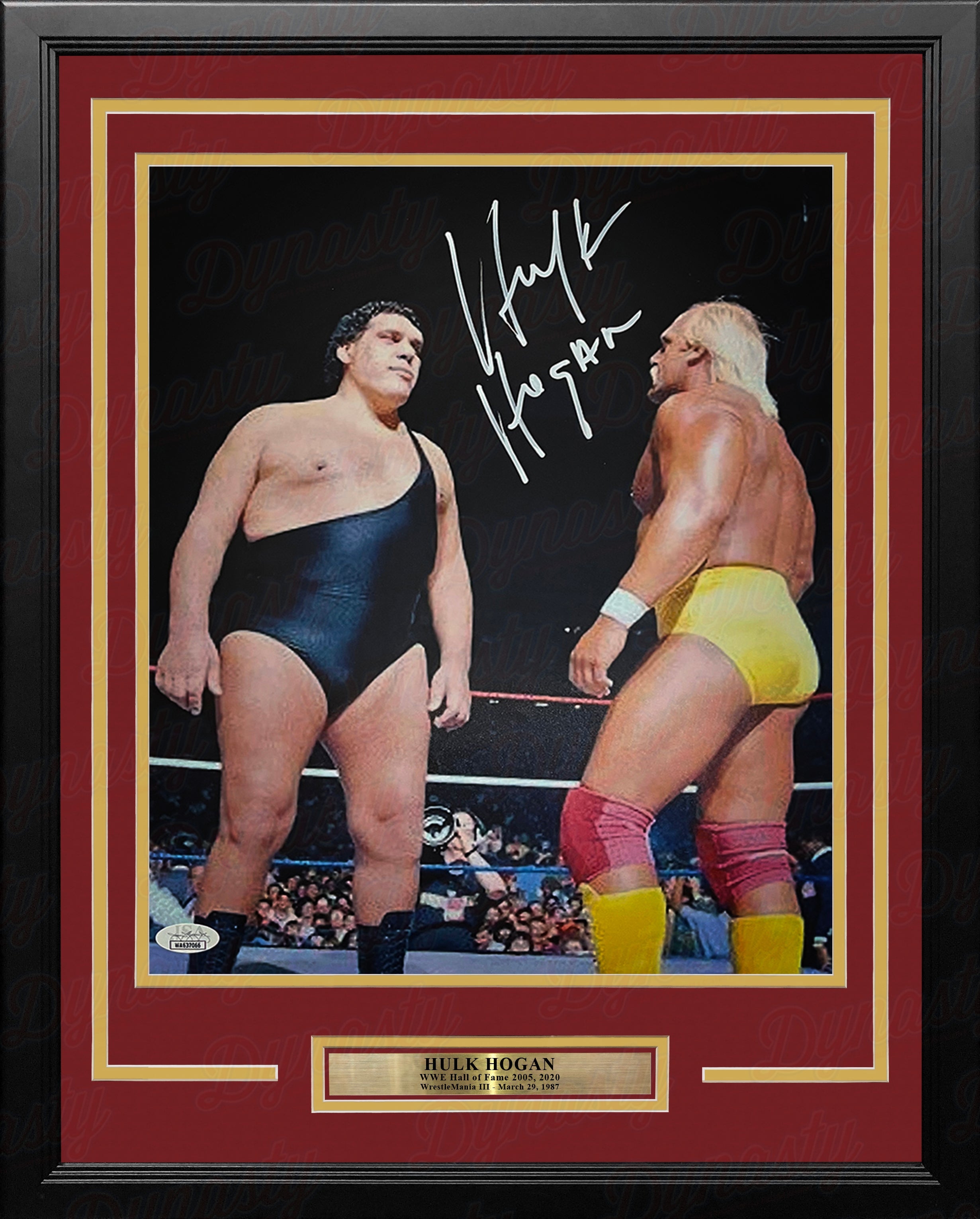 Hulk Hogan WrestleMania III Main Event Autographed Framed 11" x 14" WWE Wrestling Photo - Sports Collectibles, Sports Memorabilia, Sports Fan Shop, Sports Gifts
