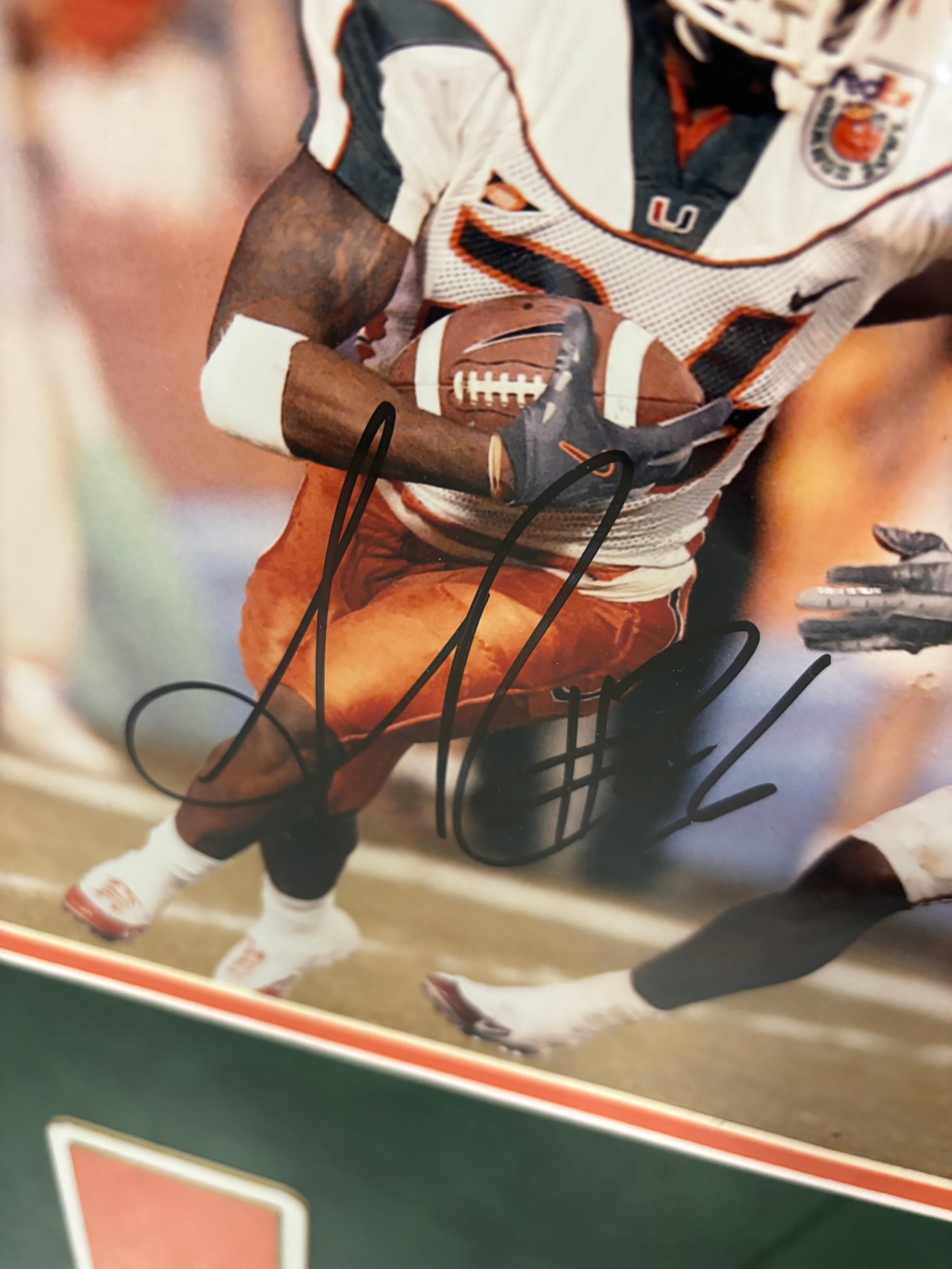 Miami Hurricanes Sean Taylor Signed & Framed 8x10 Photo - Mounted Memories COA - 757 Sports Collectibles