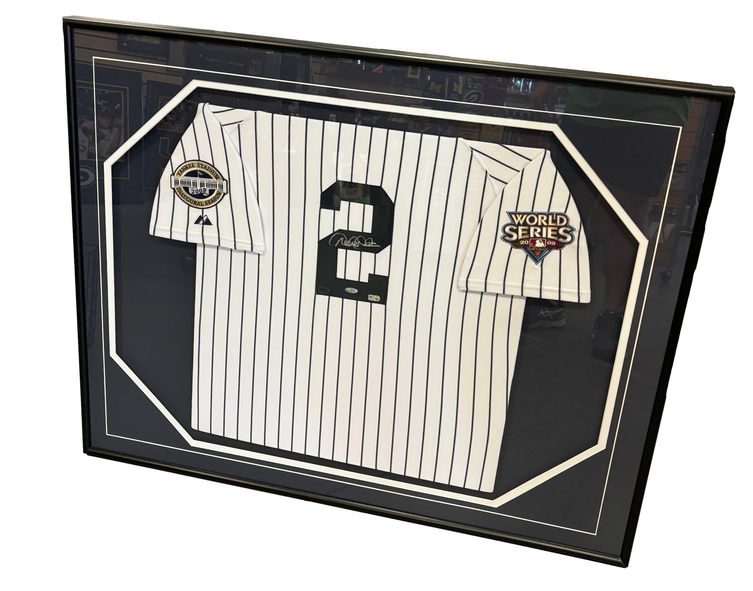 New York Yankees Derek Jeter Signed & Framed 2009 World Series Jersey - MLB Authenticated - 757 Sports Collectibles