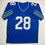 Autographed/Signed Curt Warner Seattle Blue Retro Football Jersey Beckett BAS COA