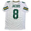 Autographed/Signed Josh Jacobs Green Bay White Football Jersey Beckett BAS COA