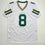Autographed/Signed Josh Jacobs Green Bay White Football Jersey Beckett BAS COA