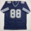 Autographed/Signed Dez Bryant Dallas Blue Football Jersey Beckett BAS COA