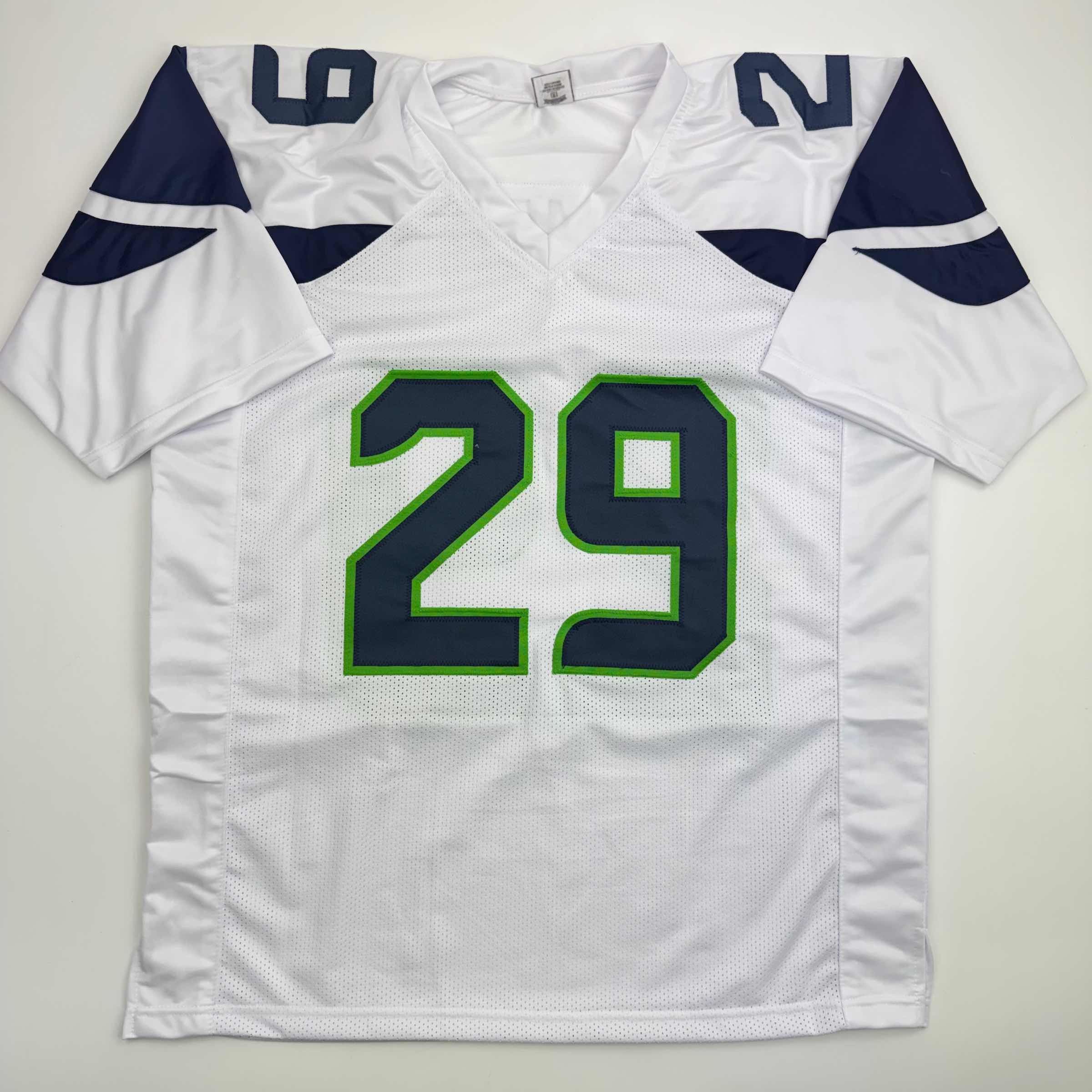 Autographed/Signed Earl Thomas III Seattle White Football Jersey Beckett BAS COA