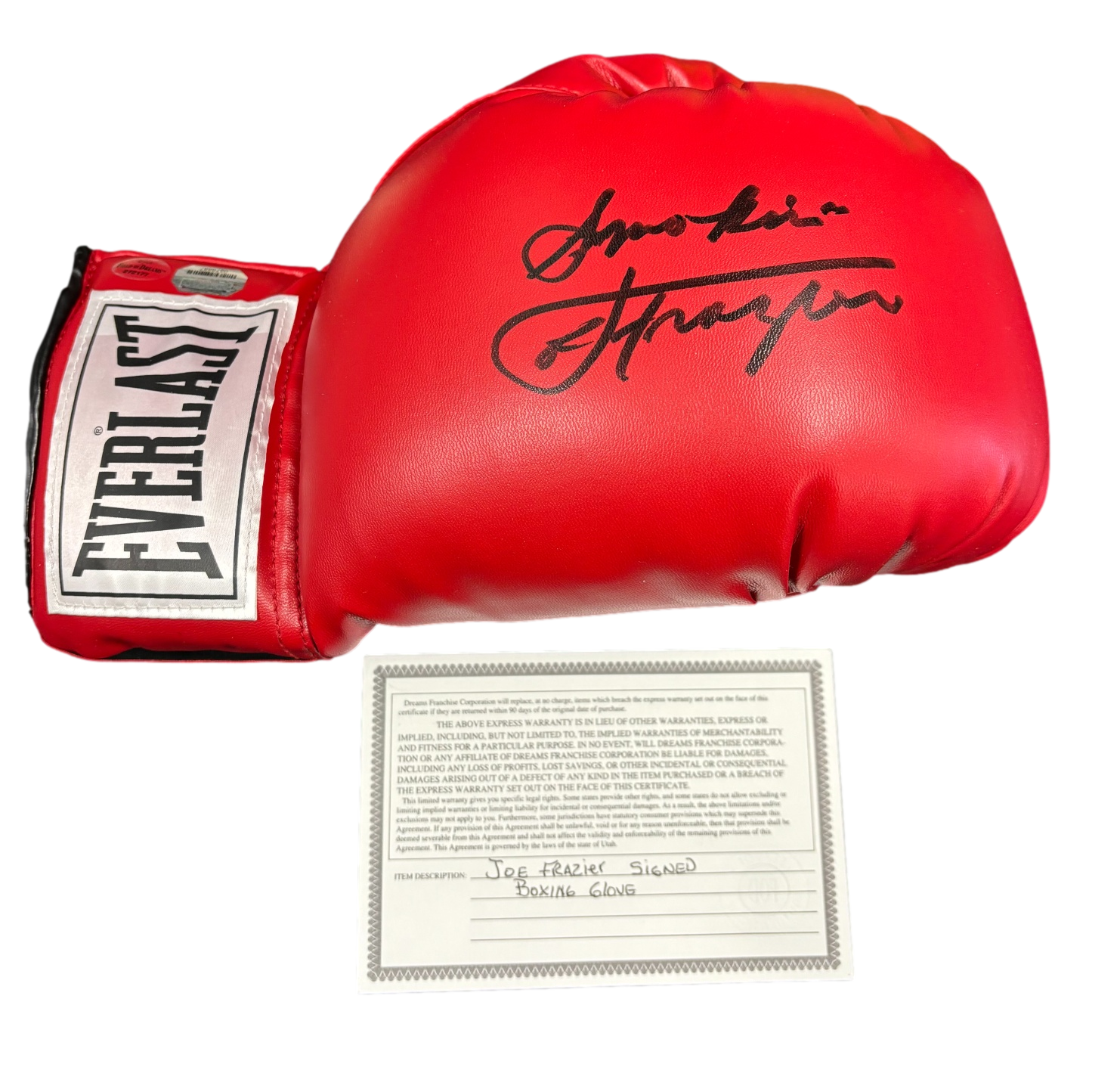 Joe Frazier Signed Autograph Boxing Glove Inscribed - Mounted Memories + Field of Dreams COA - 757 Sports Collectibles
