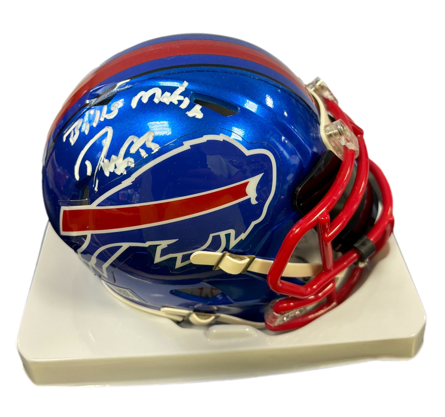 Buffalo Bills Don Beebe Signed Autograph Flash Mini Helmet Inscribed & Visor - JSA COA - 757 Sports Collectibles