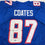 Autographed/Signed Ben Coates New England Blue Football Jersey Beckett BAS COA