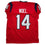 Autographed/Signed Jaylin Noel Houston Red Football Jersey JSA COA